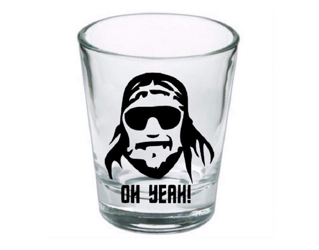 Macho Man Randy Savage Wrestling Shot Glass - Collectible Wrestling Memorabilia for Fans - Perfect for Parties, Man Caves & Wrestling Themed Events