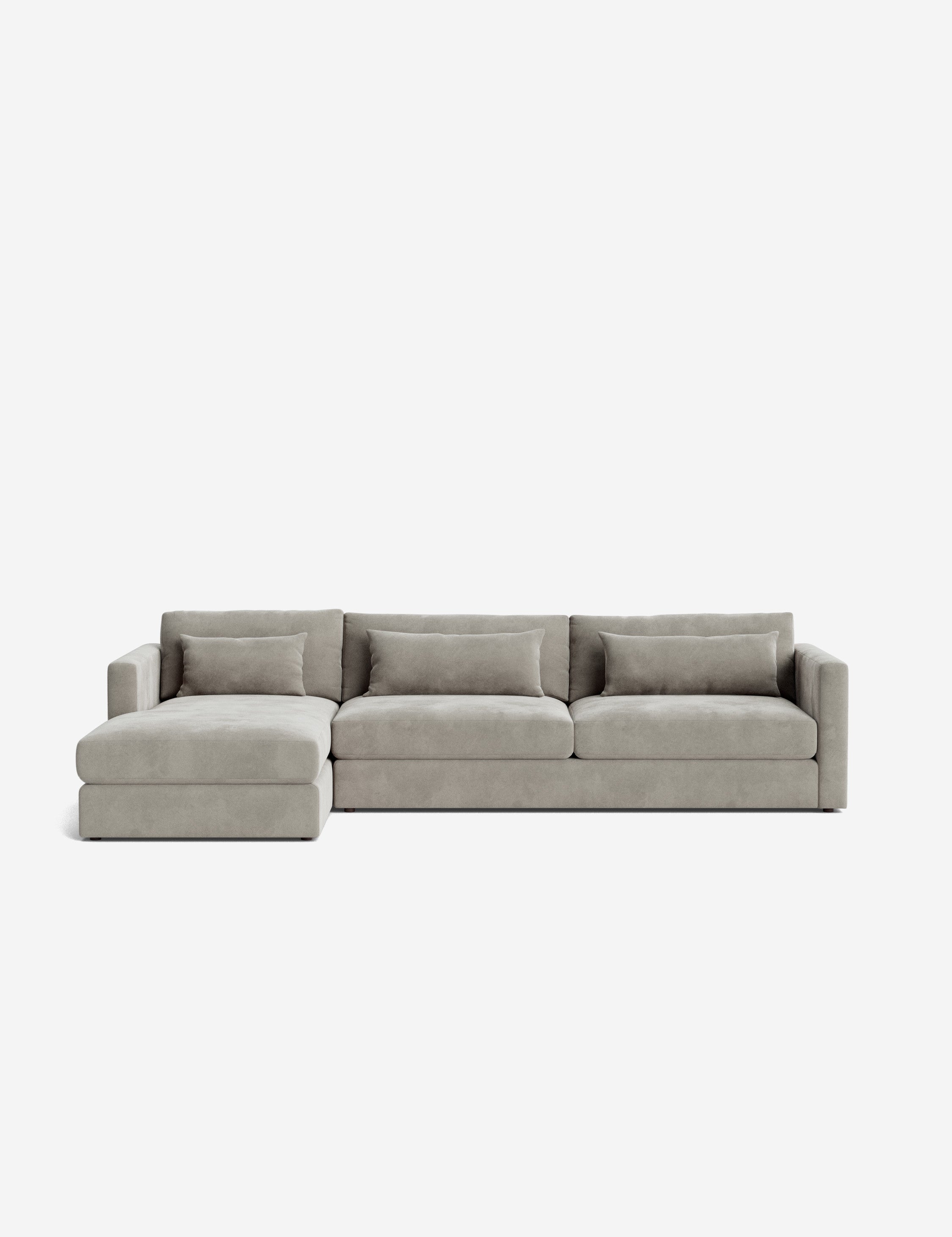 Durham Chaise Sectional Sofa - Modern L-Shaped Couch with Chaise Lounge | Comfortable Fabric Upholstery for Living Room, Family Room & Home Theater