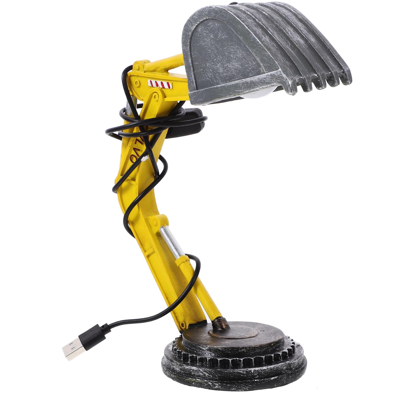 WHAMVOX Excavator Table Lamp - Minimalist Construction Theme LED Desk Lamp for Boys Bedroom, Nursery, Office & Study Room Decor | Durable Aesthetic Lighting for Kids Rooms, Construction Lovers & Workspaces