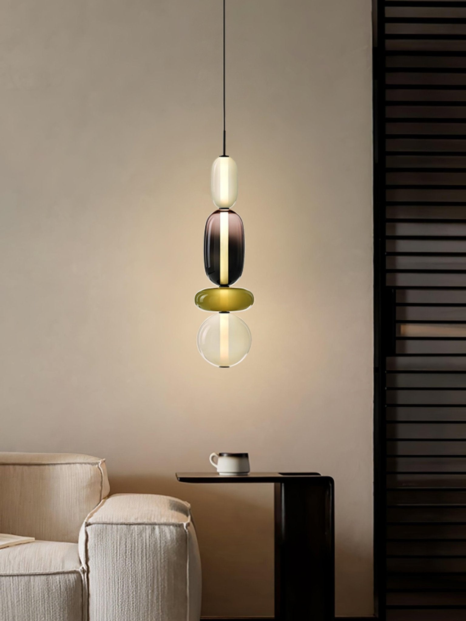Stylish Candied Glass Pendant Light - Modern Hanging Chandelier for Kitchen Island, Dining Room & Bedroom Decor