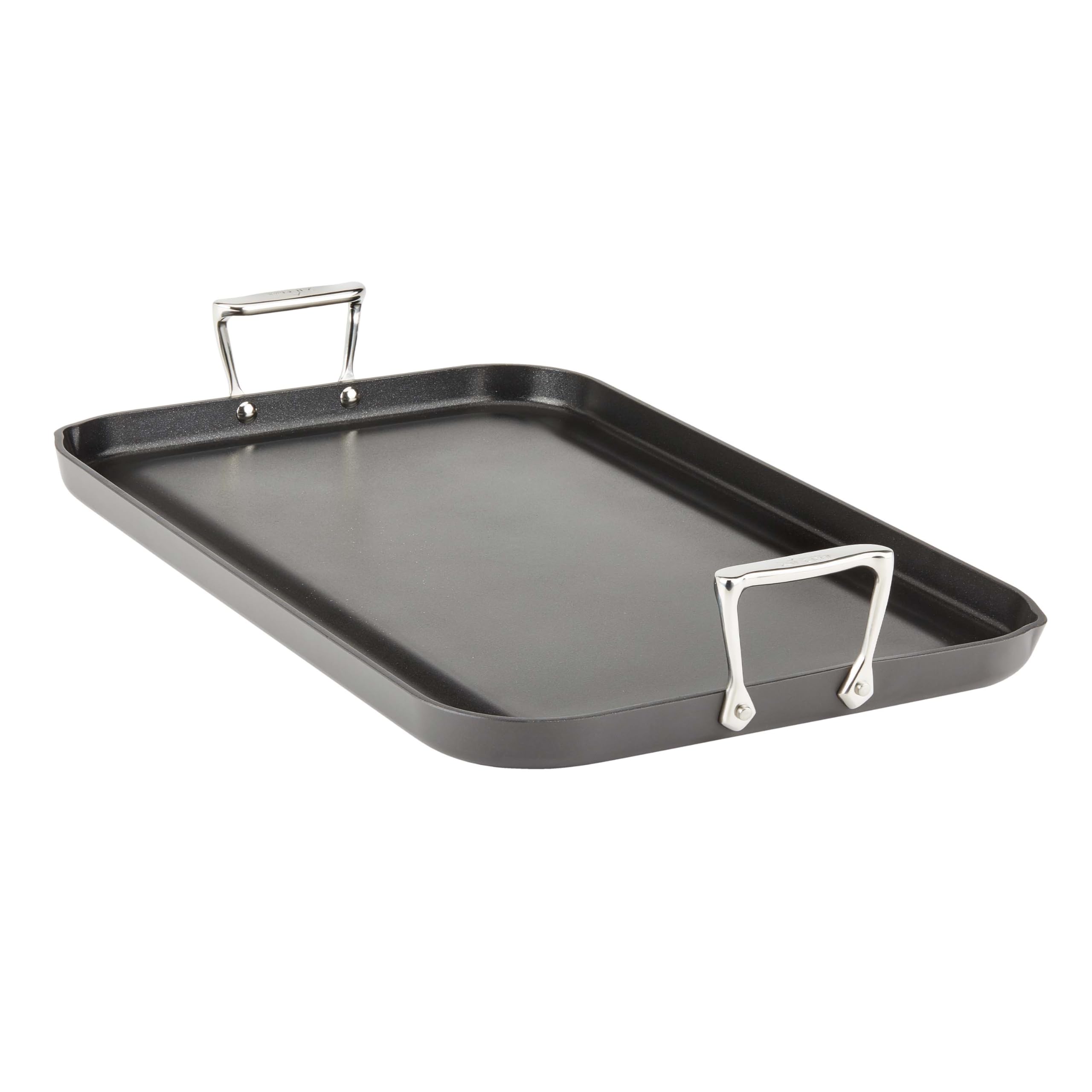 All-Clad HA1 Hard Anodized Nonstick Griddle Pan 13x20 Inch - Oven & Broiler Safe Up to 500°F - Professional Black Cookware for Pancakes, Steaks & Family Breakfasts