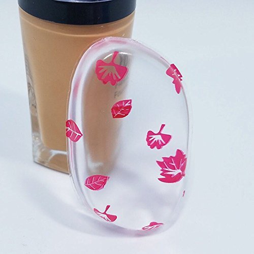 Jenna Silicone Makeup Sponge - Transparent Red Flower Design for Flawless Foundation Application | Perfect for Liquid, Cream & Powder Makeup | Reusable & Easy to Clean Beauty Blender for Professional Makeup Artists & Beginners