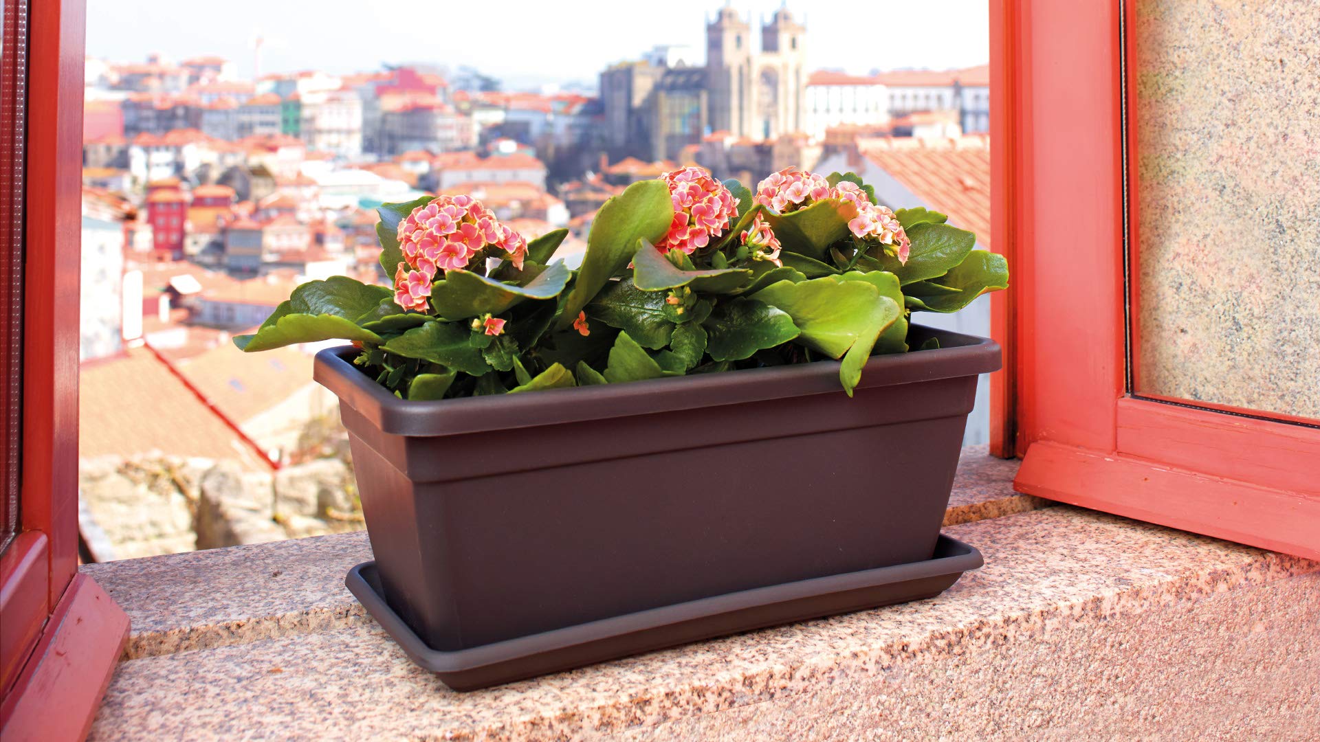 Venezia Red Ceramic Flower Pot - Handmade Italian Design for Indoor Plants, Succulents, and Home Decor | Perfect for Living Room, Balcony, and Garden Decorations