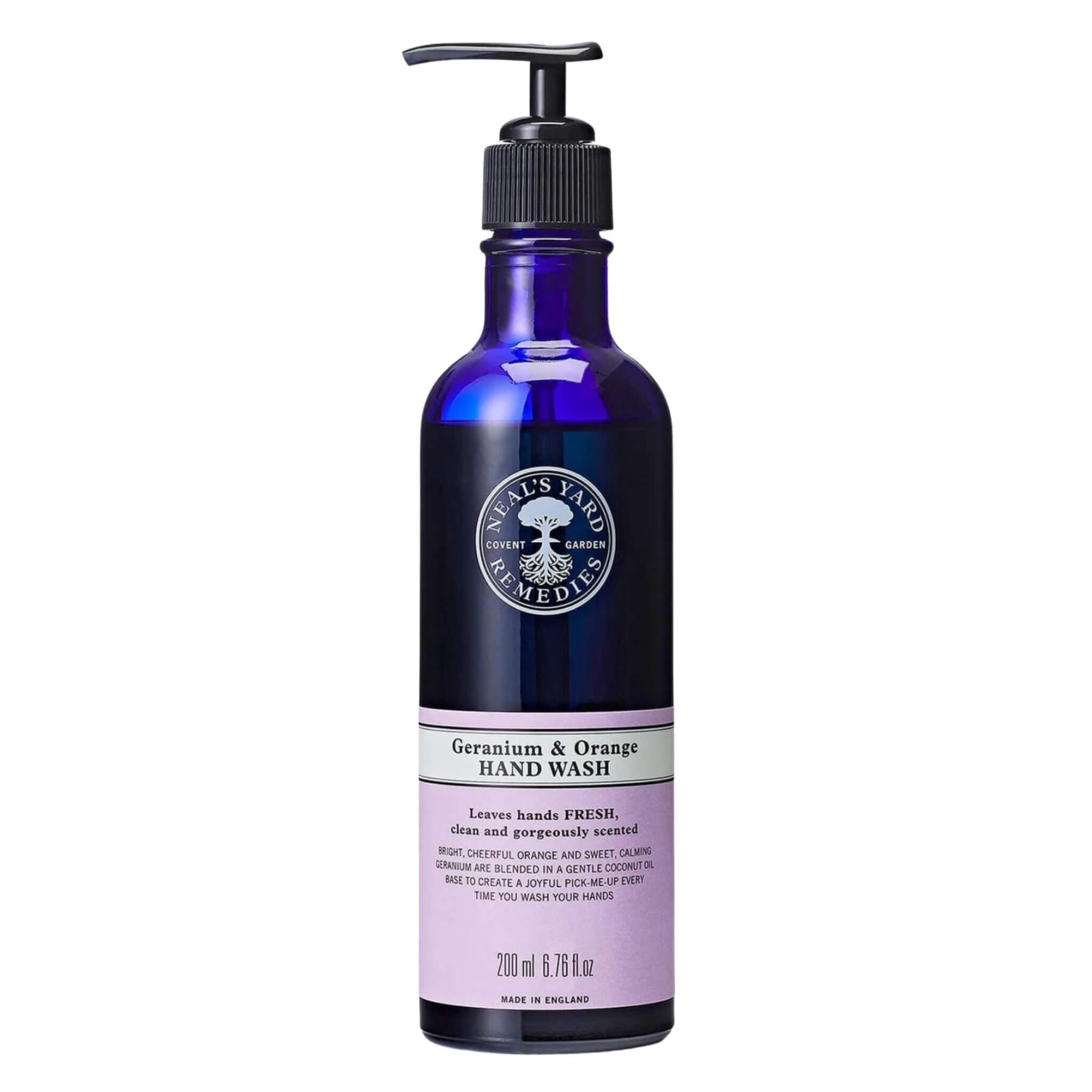 Refreshing Geranium & Orange Scented Hand Wash - Natural Antibacterial Soap for Kitchen, Bathroom & Office - Moisturizing & Gentle for Daily Use