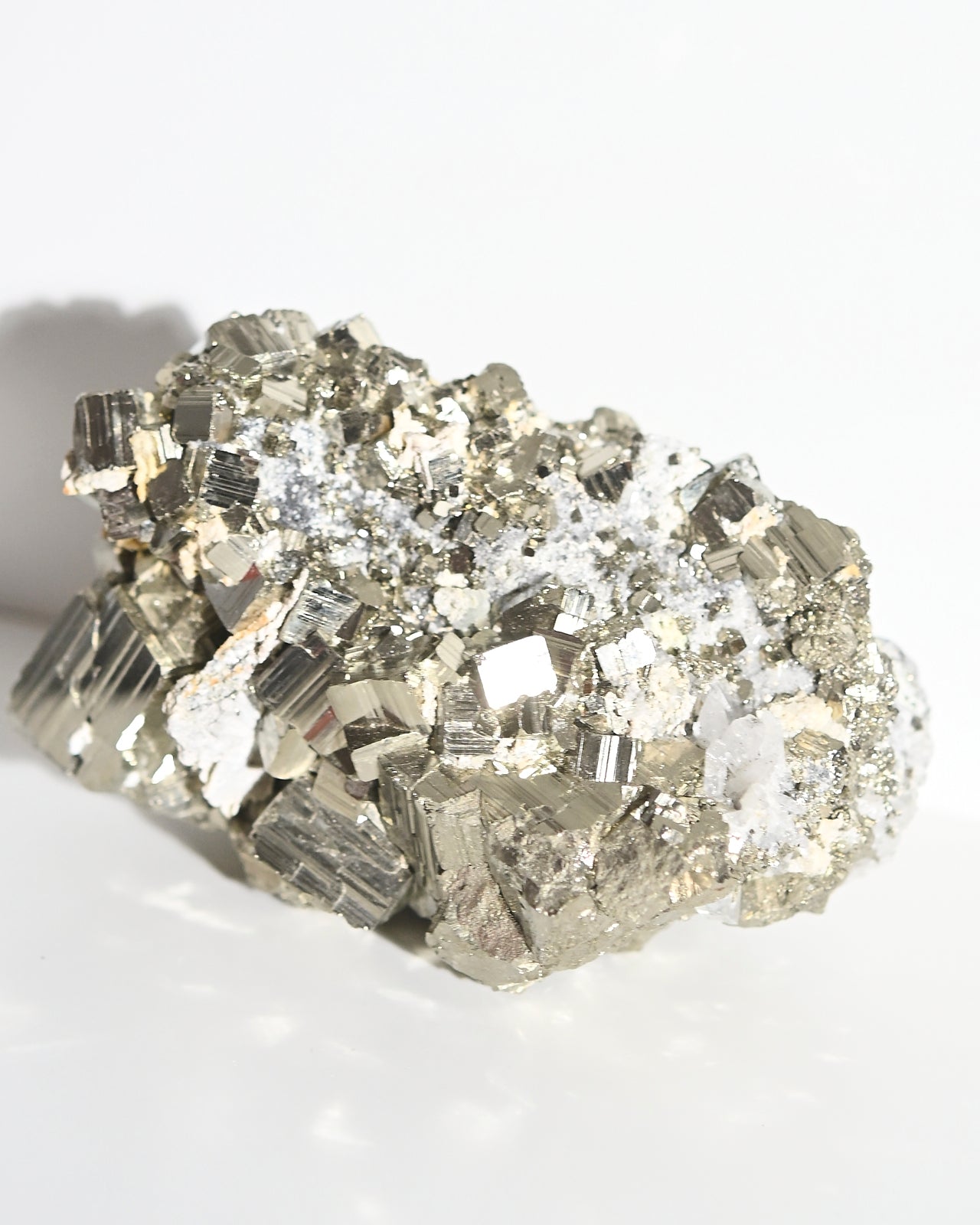 Natural Pyrite Crystal Cluster - 4.3lbs Raw Mineral Specimen for Home Decor, Feng Shui & Crystal Healing | Perfect for Meditation, Office Display & Gift Giving