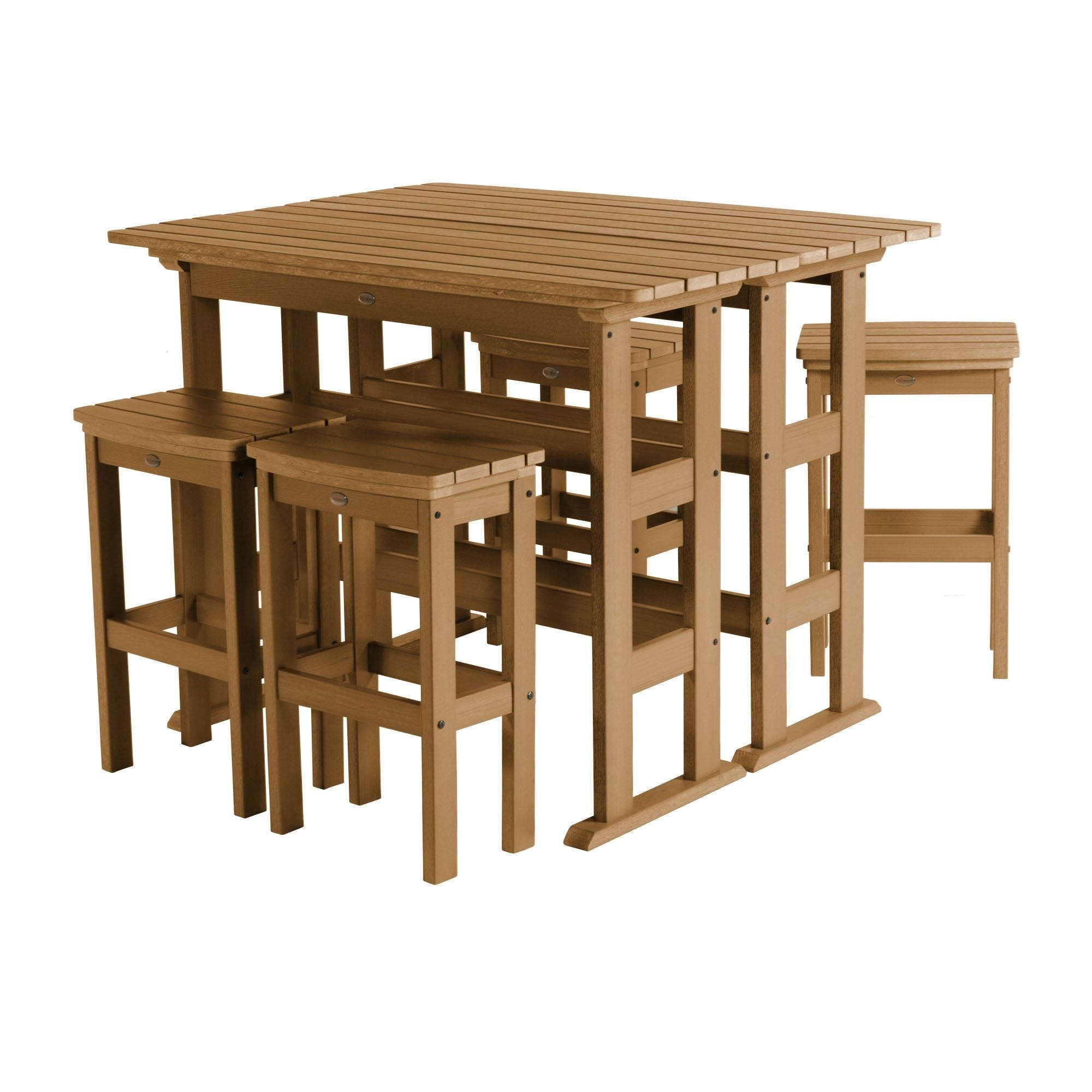 Lehigh 6-Piece Bar Height Balcony Patio Set - Outdoor Dining & Relaxing Furniture for Small Spaces