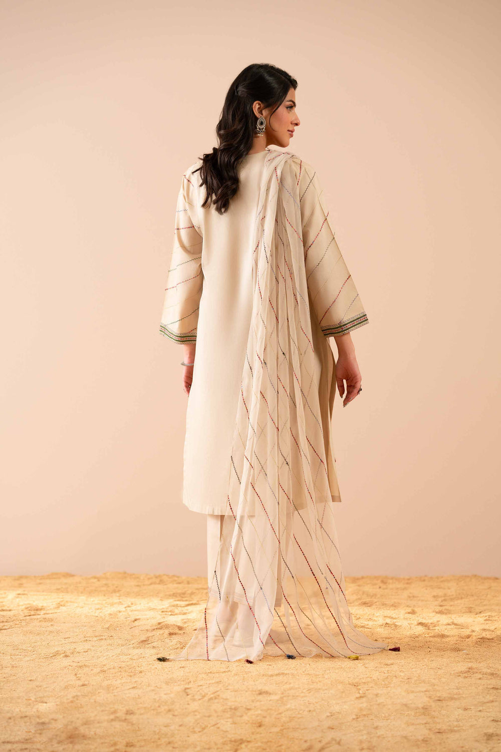 Nishat Cambric Beige Stitched Suit for Men - Premium Formal Wear for Business Meetings & Special Occasions