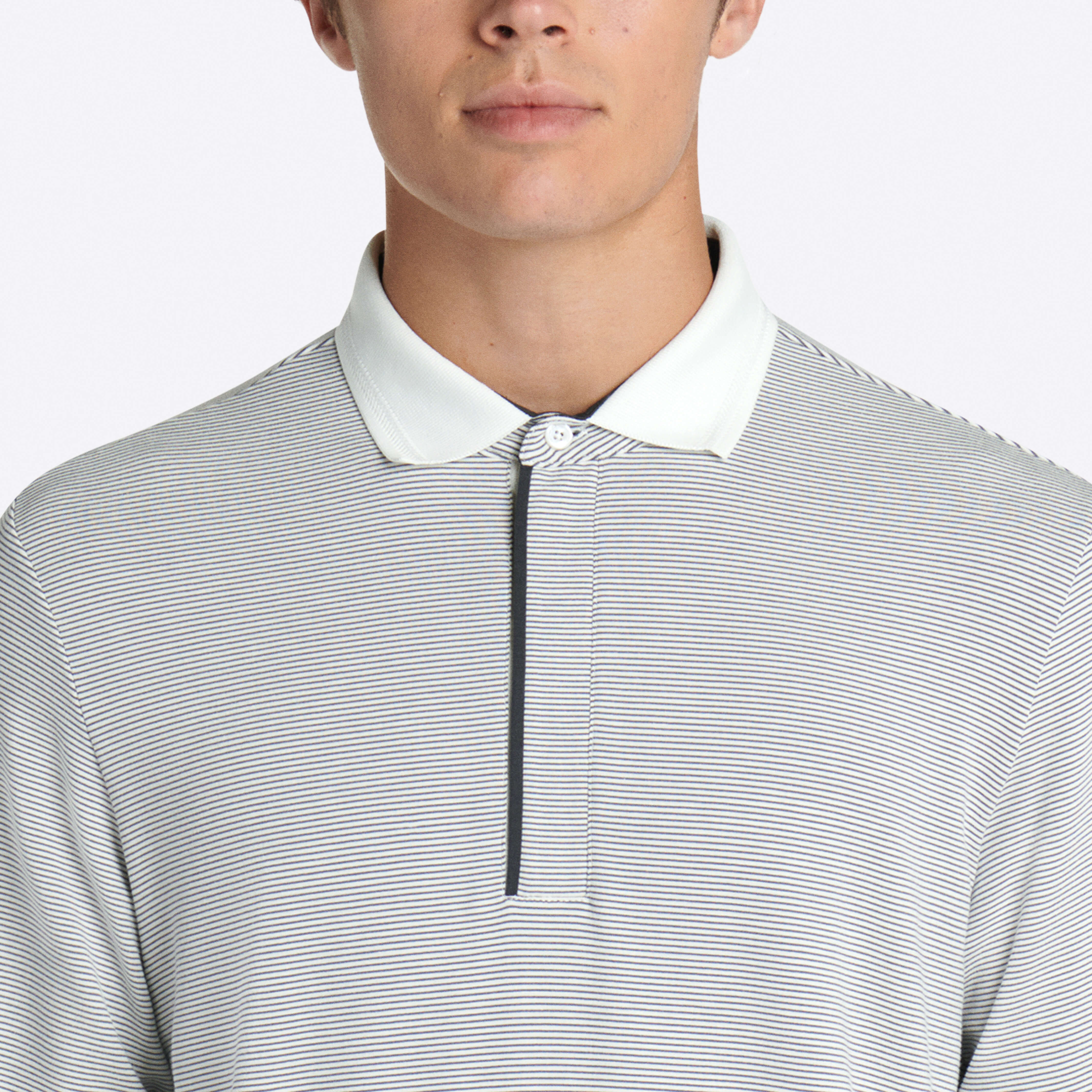 Stylish Hairline Stripe Quarter Zip Mock Neck Pullover Sweater for Men | Casual & Office Wear | Perfect for Fall & Winter Outfits