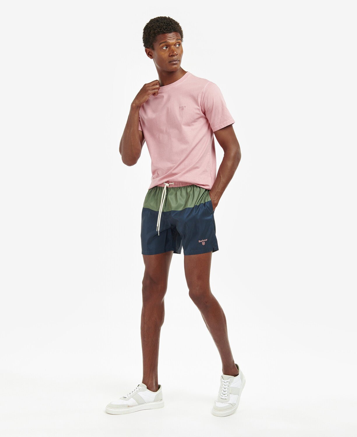 BARBOUR John Two Tone Swim Shorts for Men - Quick-Dry Comfortable Beach & Pool Swimwear - Perfect for Swimming, Surfing, and Summer Vacations