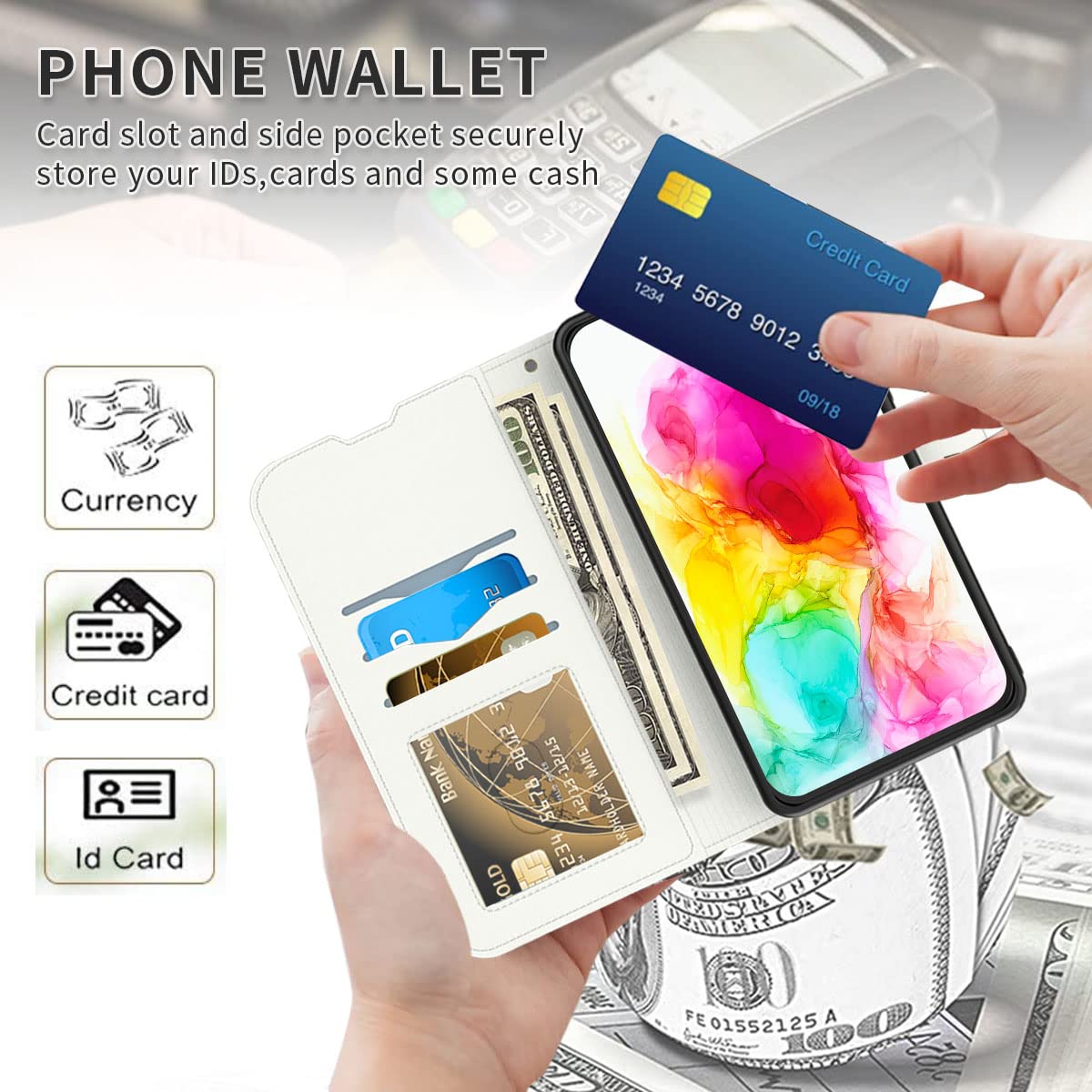 Magnetic PU Leather Wallet Case for iPhone 12 Pro Max (2020) - Flip Stand Cover with Card Holder & Sunflower Quotes | Compatible with iPhone 12 Pro Max | Perfect for Work, Travel & Everyday Use