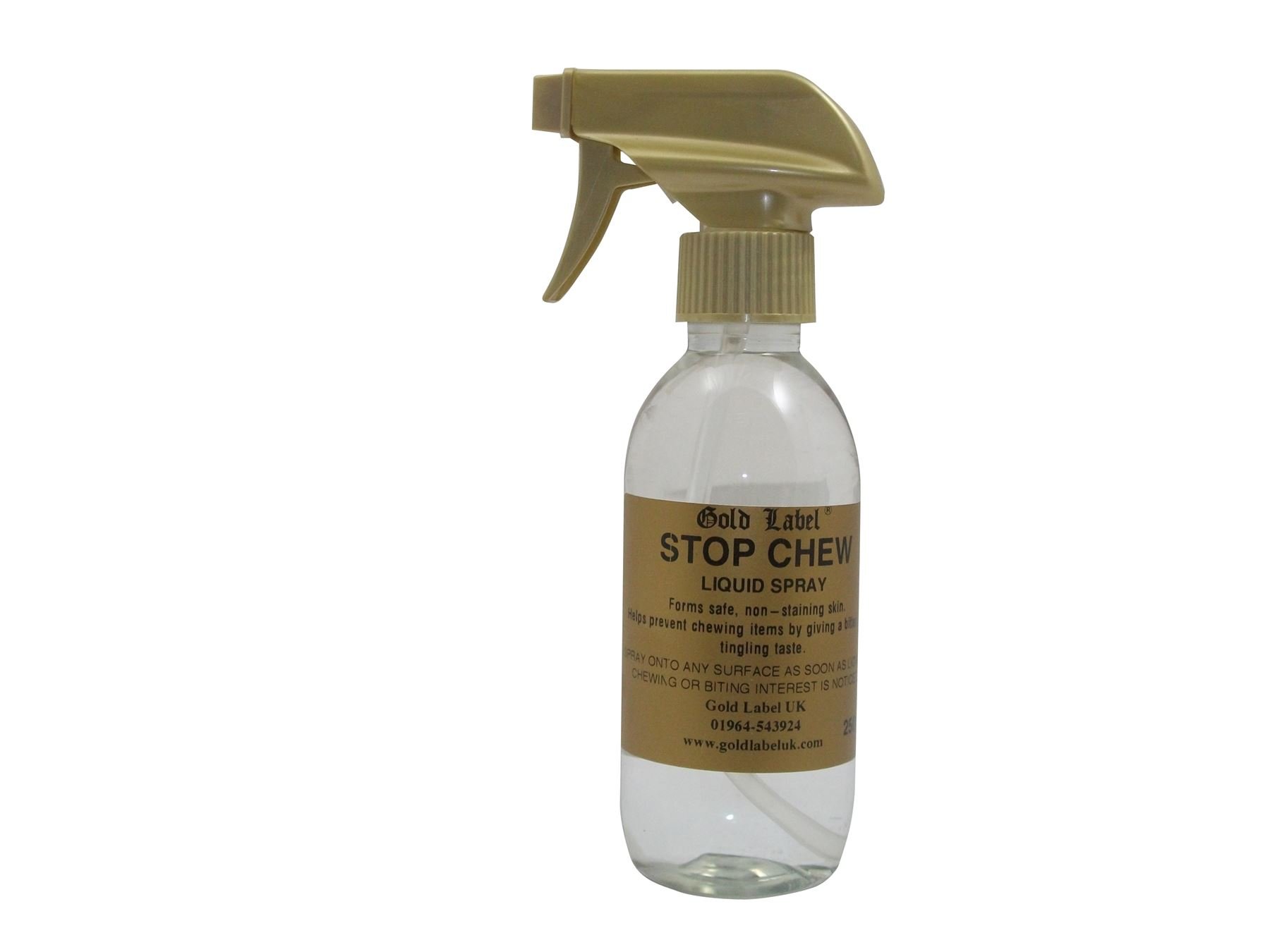 Gold Label Canine Stop Chew Spray - Bitter Taste & Tingling Sensation for Dogs - 250ml Pet Training Spray | Prevent Furniture, Shoes & Crate Chewing