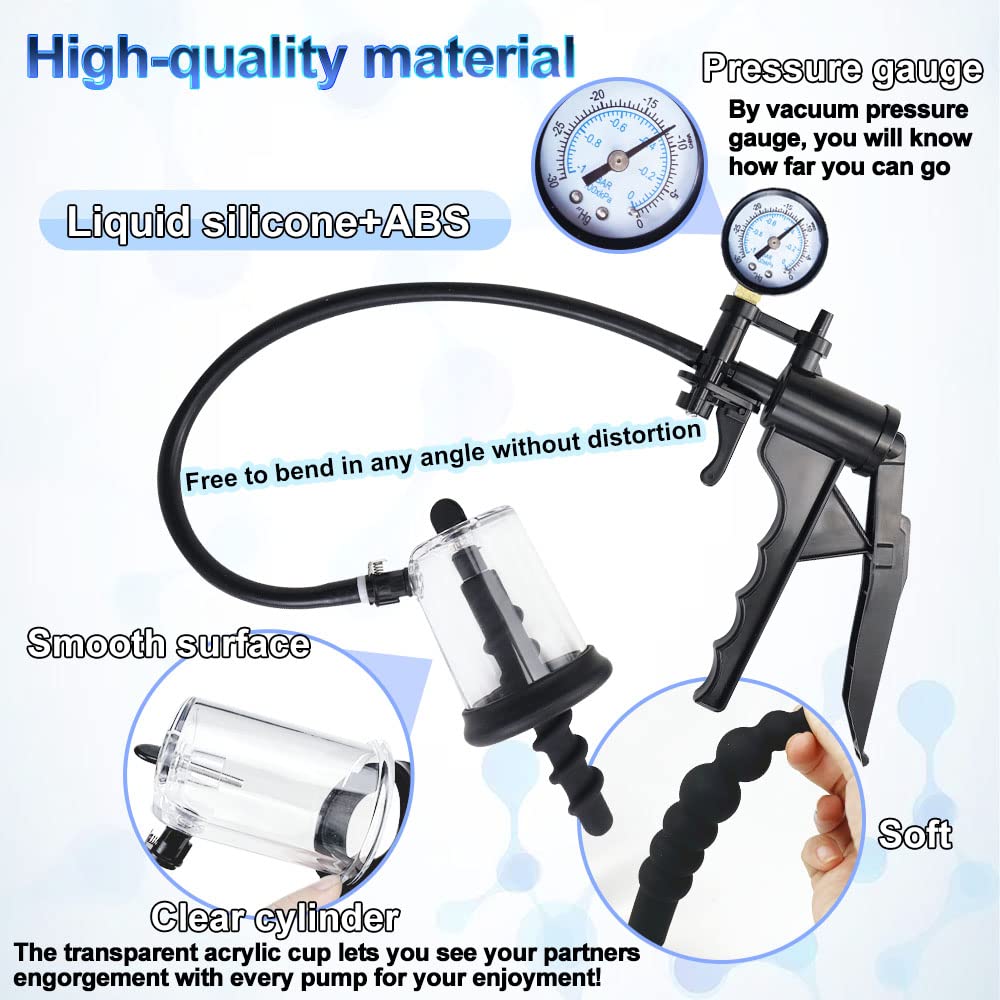 TaRiss Anal Vacuum Pump Manual Anus Enlarger with Butt Plug - Prostate Massager Stimulator for Men & Women - Adult Sex Toy for Experienced Users - Perfect for Solo Play & Couples Pleasure