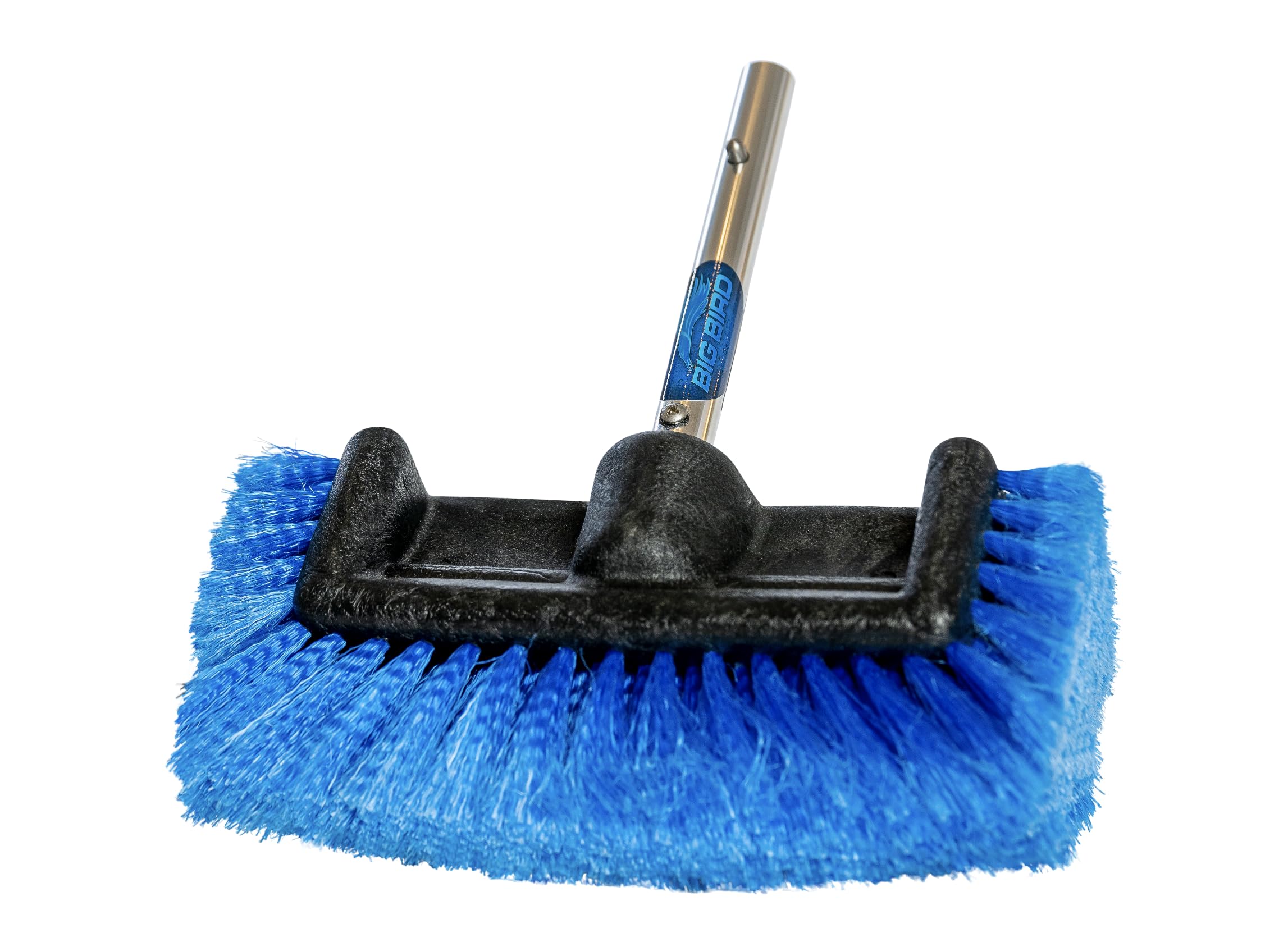 Big Bird Boat Deck Scrub Brush - Medium Size Blue Cleaning Brush for Boats, Cars & Marine Use | Snap-On Attachment | Perfect for Deck Washing, Vehicle Cleaning & Marine Maintenance