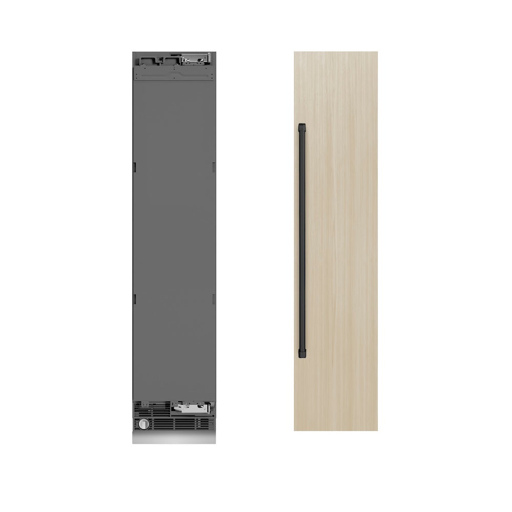 ZLINE Autograph Edition 18-Inch 8.6 cu. ft. Panel Ready Right Hinge Column Freezer - Graphite Gray Interior with Matte Black Accents (RBCFVRZ 18 MB) | Perfect for Home Kitchen, Basement, or Commercial Use | Energy Efficient & Spacious Frozen Food Storage
