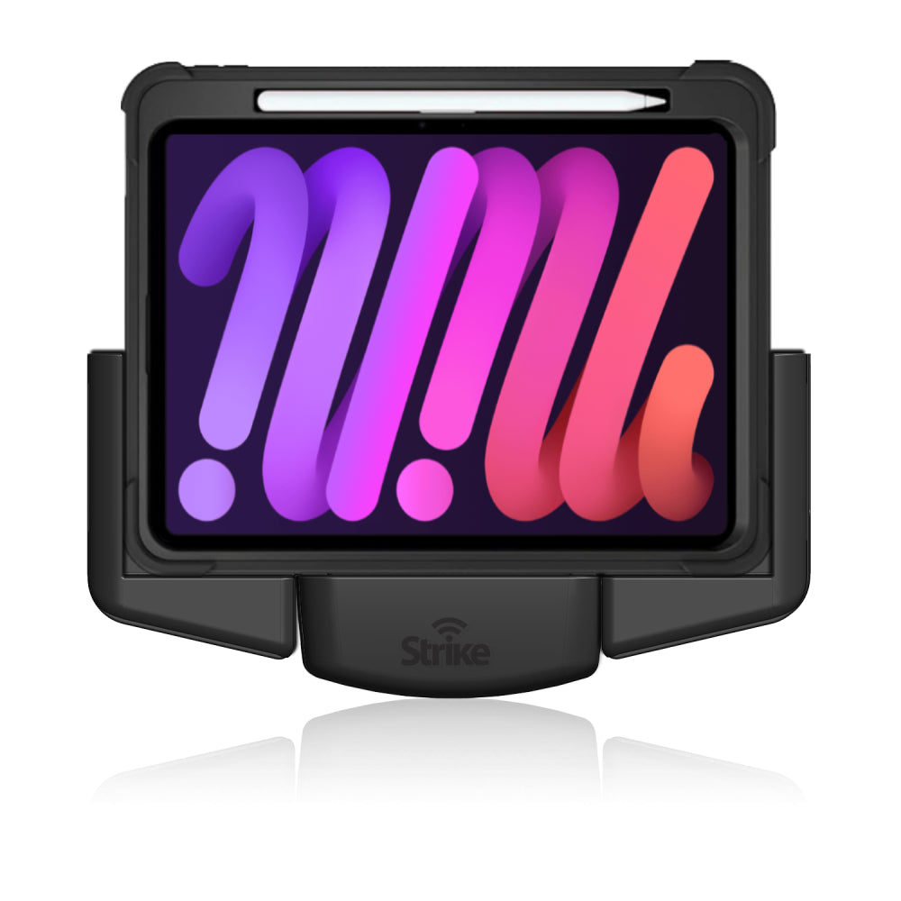 iPad Mini 7/6 Car Mount Holder for Strike Rugged Case - Landscape View - Perfect for Road Trips, Commuting & GPS Navigation