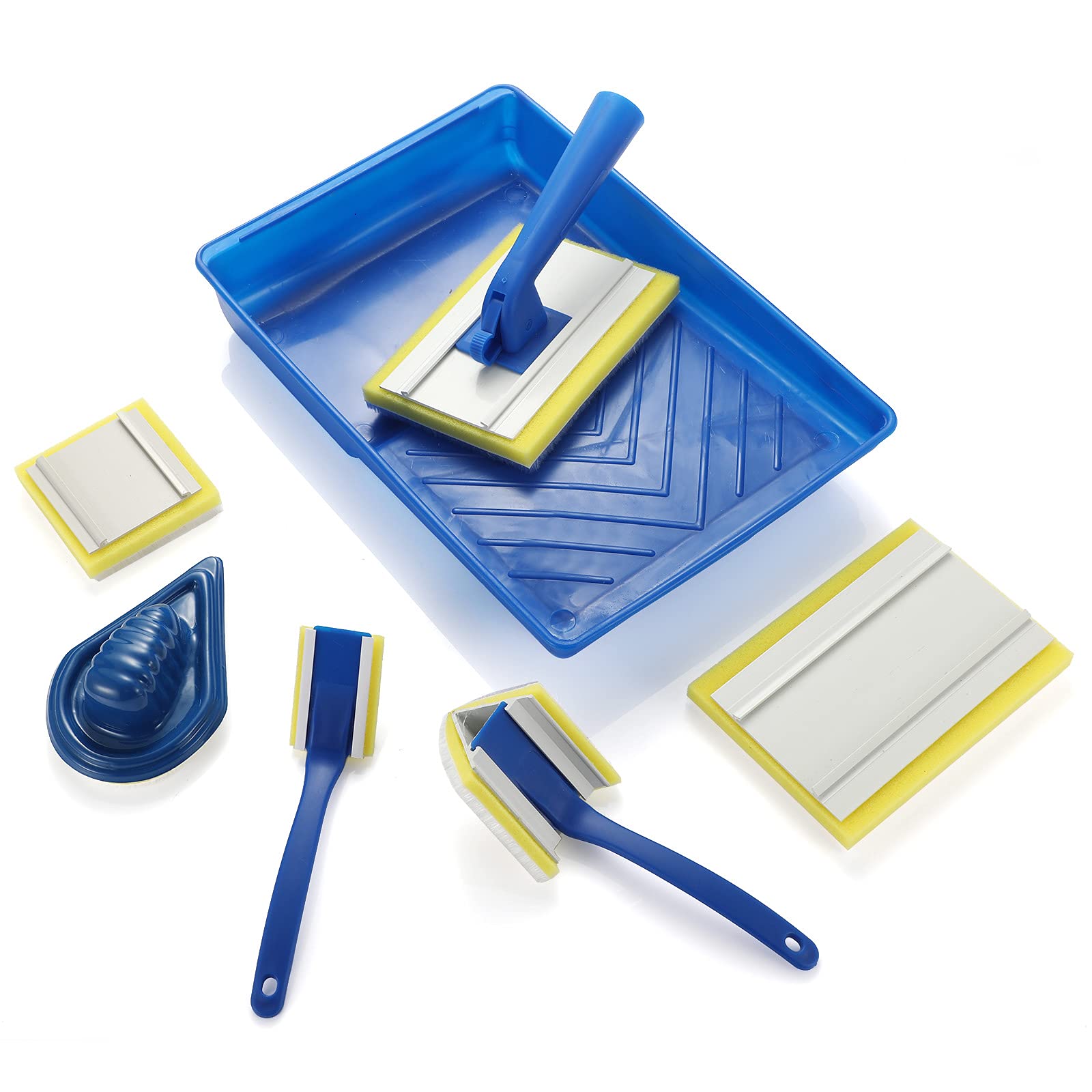 7-Inch Paint Pad Set for Walls, Ceilings & Corners - Includes Painter's Pad Refills for Large Edging, Window Trim & Touch-Ups (Pack of 8) - Perfect for Home Renovation & DIY Painting Projects