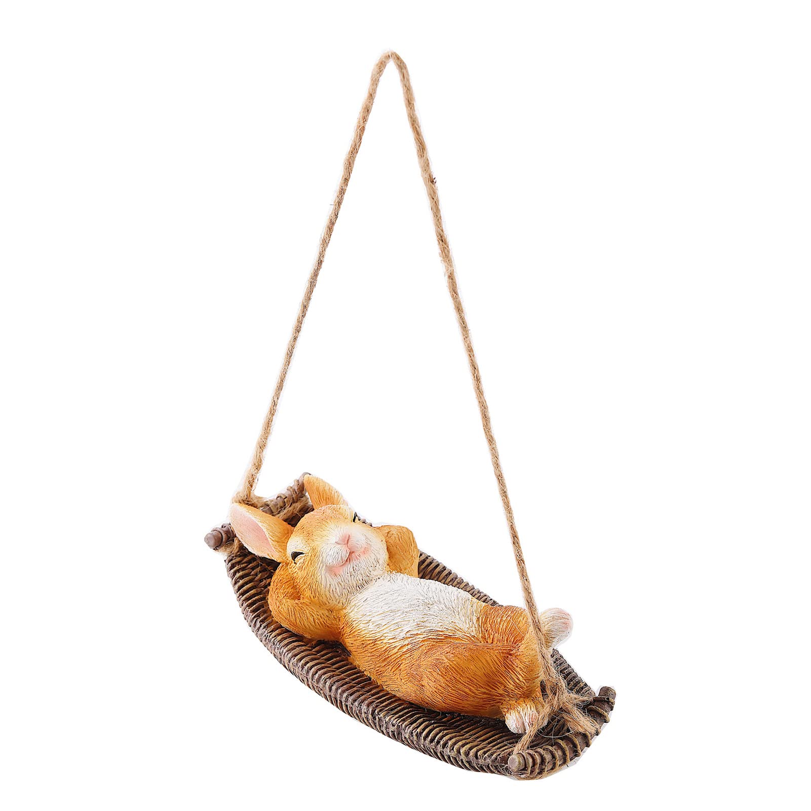 Handmade Waterproof Resin Bunny Ornaments - Cute Rabbit Figurines for Garden, Yard Swing & Tree Decor - Realistic Animal Sculpture Gift for Home, Lawn & Outdoor Decorations (Perfect for Easter, Spring Decor & Gift Giving)