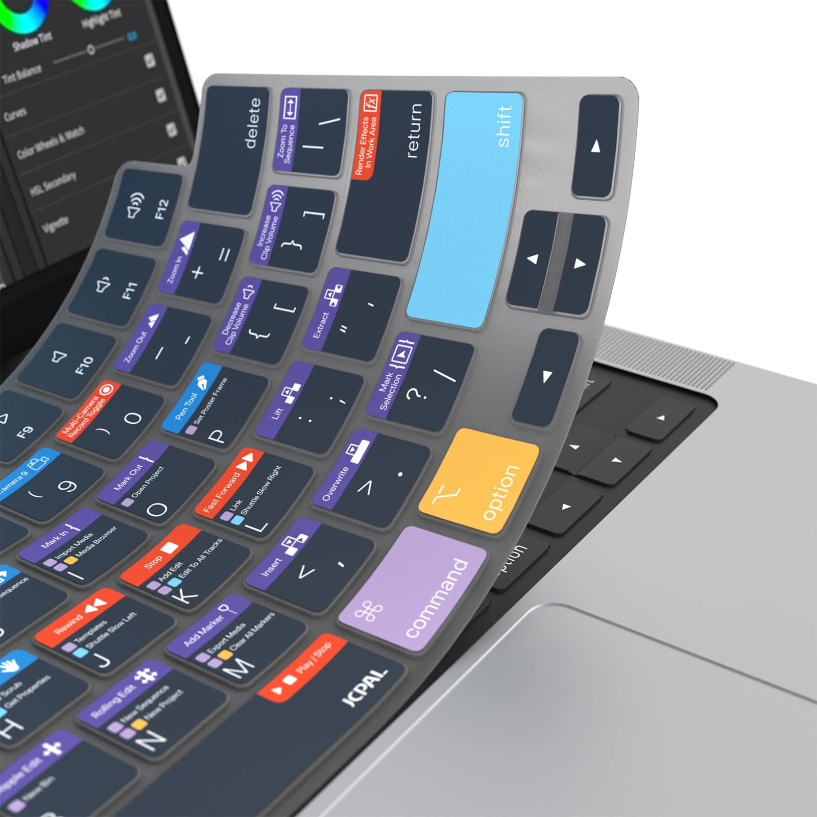 JCPal Adobe Premiere Pro Shortcut Keyboard Cover for MacBook Pro 14