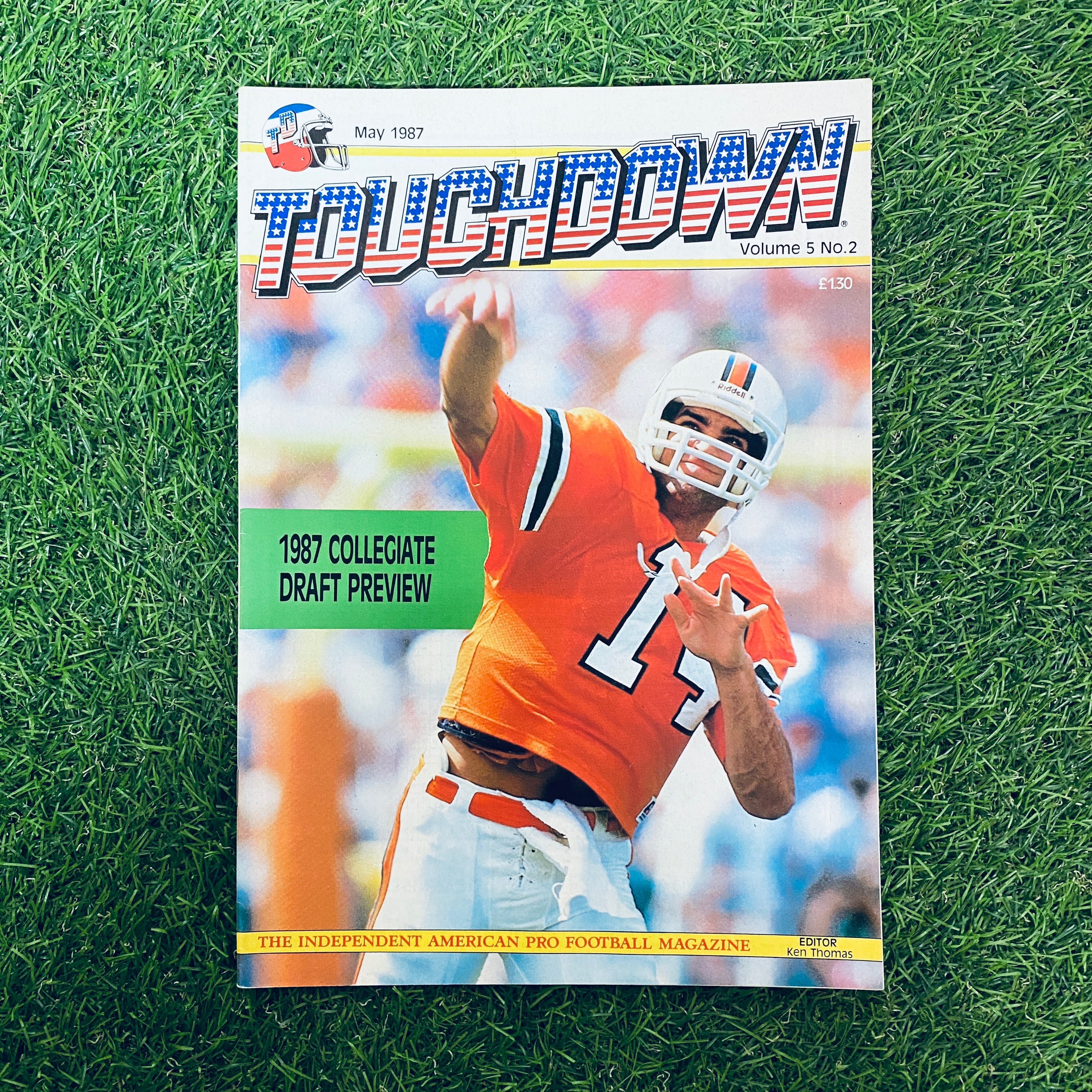 Touchdown Magazine May 1987 Issue - Volume 5 No. 2 | Vintage Sports Collectible for Football Fans & Memorabilia Enthusiasts - Perfect for Display, Gifts & Nostalgic Collections