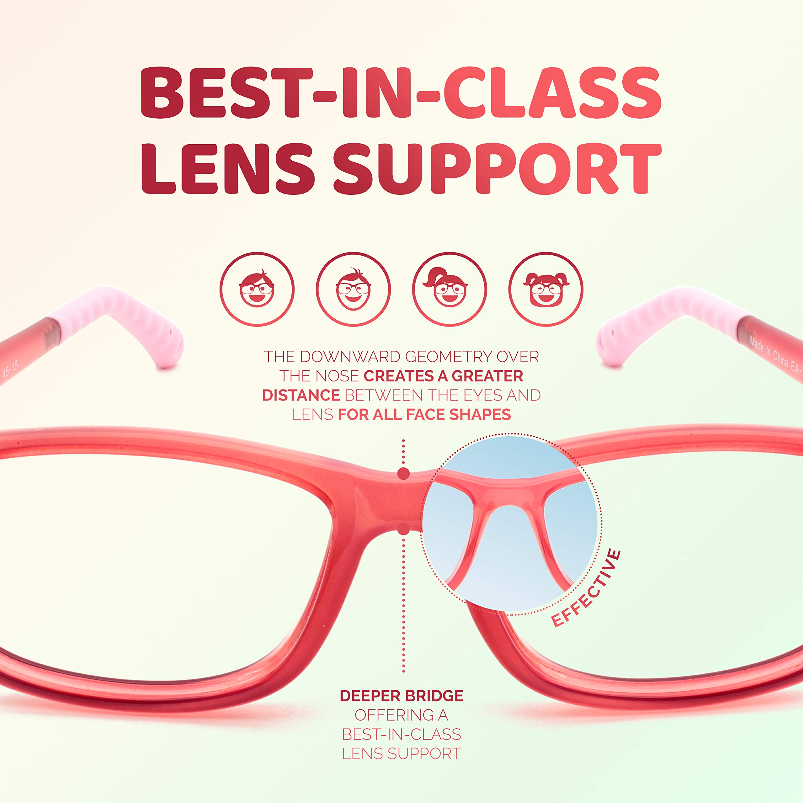 Unbreakable Kids Glasses - Flexible & Durable Children's Eyewear for Active Lifestyles - Perfect for School, Sports, and Everyday Play - Model 3003