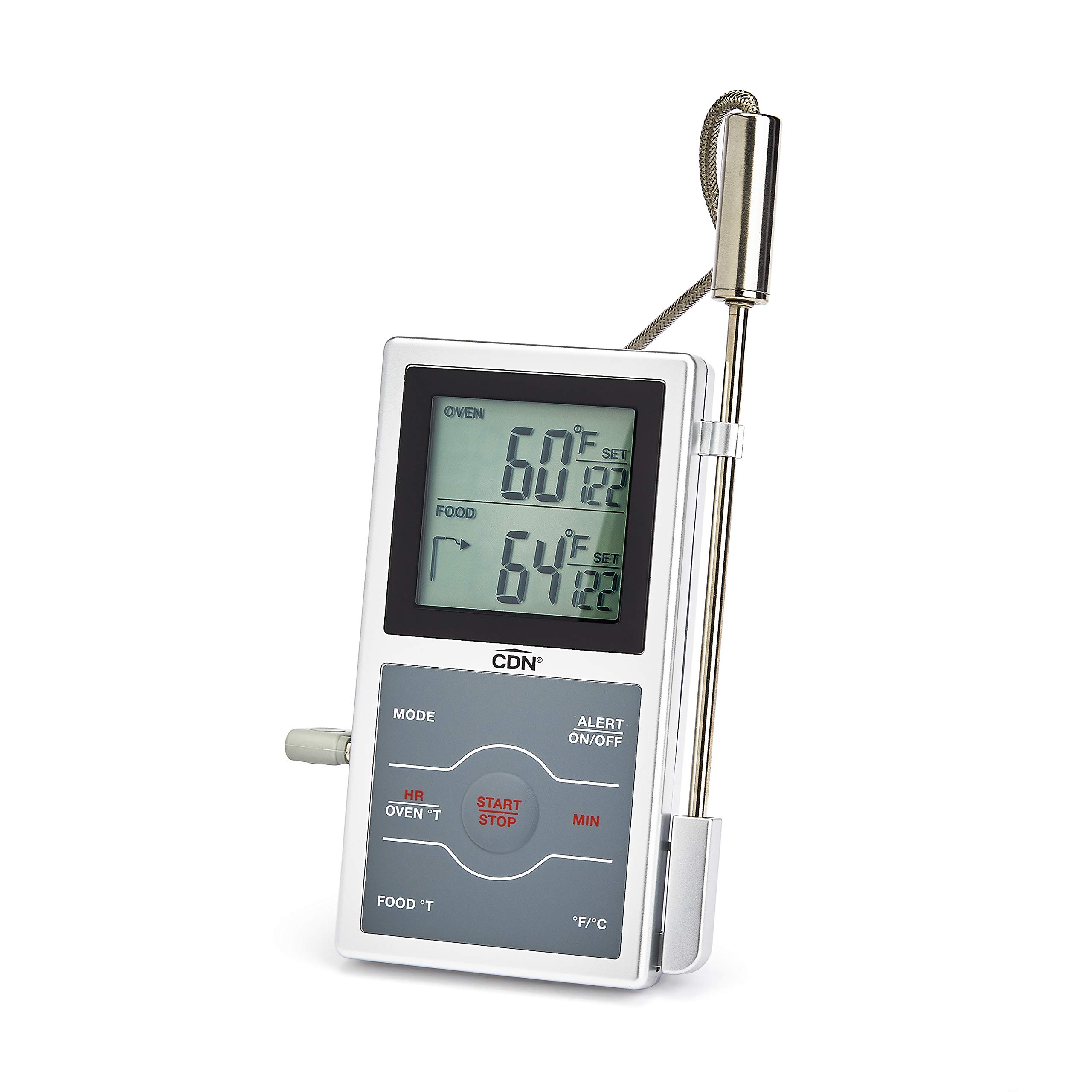 Dual Sensing Programmable Probe Thermometer with Timer for Grilling, Baking, and Sous Vide Cooking - Accurate Temperature Control for Meat, BBQ, and Kitchen Use