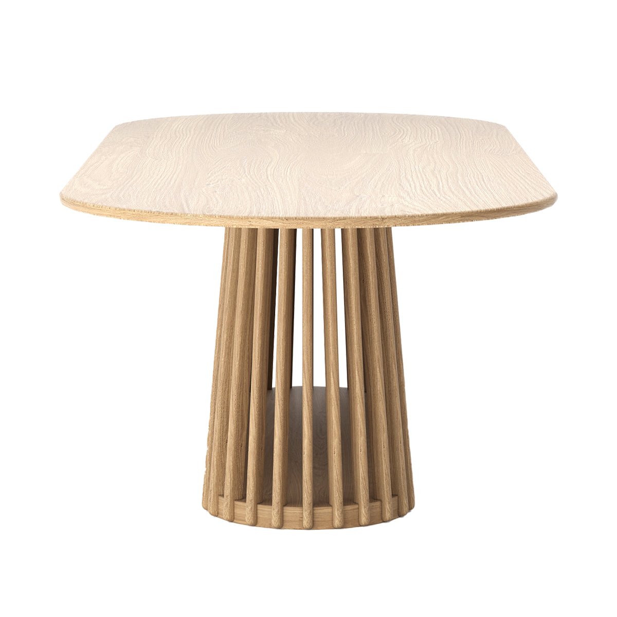 Casablanca Oval Dining Table - Solid Oak Wood, 280cm (110in) - Perfect for Large Dining Rooms, Open Kitchens & Family Gatherings