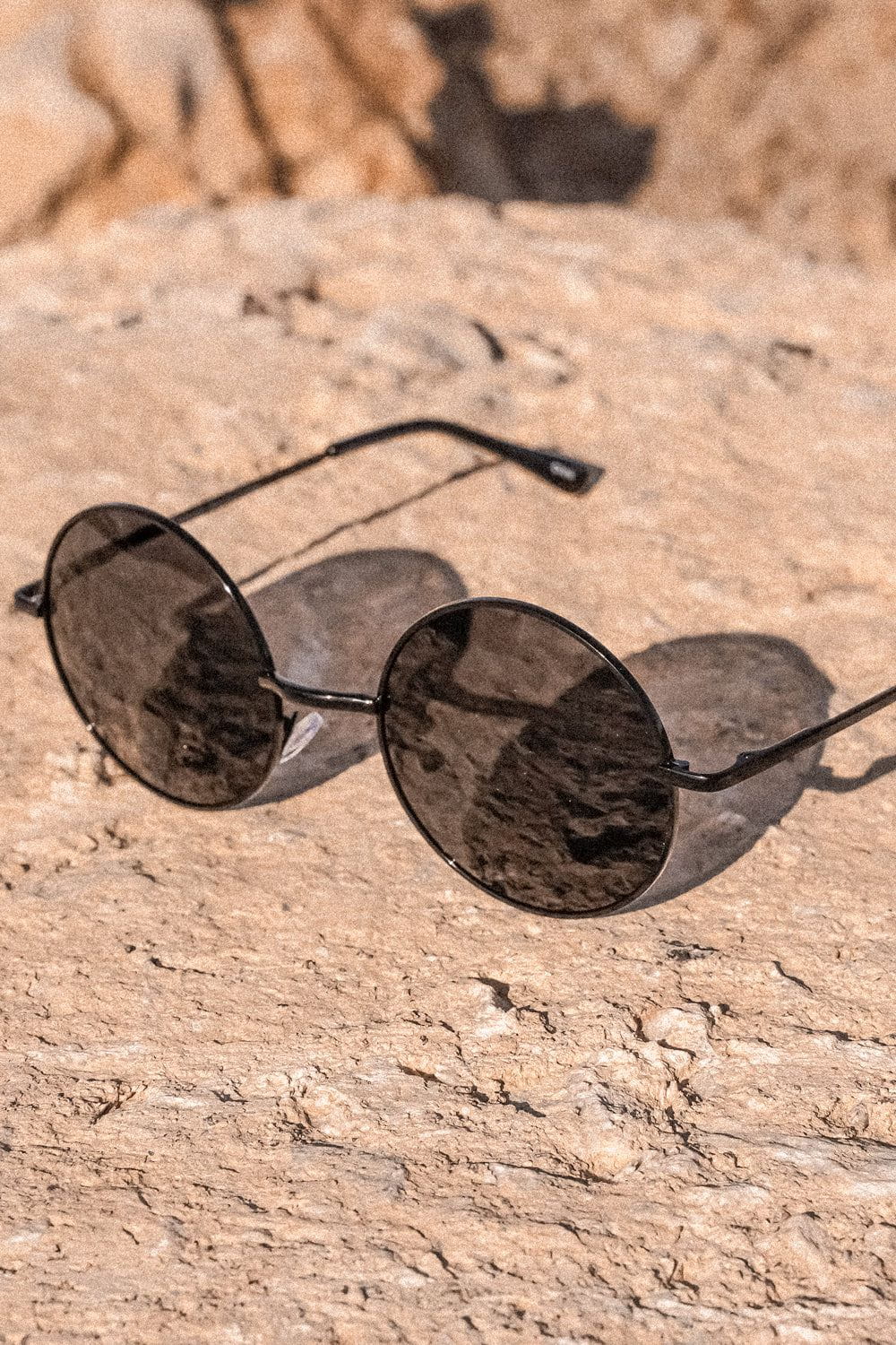 Boho Sunglasses for Women - Stylish Black Round Frame UV Protection Shades - Perfect for Beach, Travel & Outdoor Activities