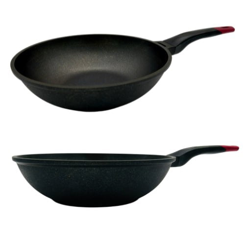 Premium Marble Wok Set - 2 Sizes (12