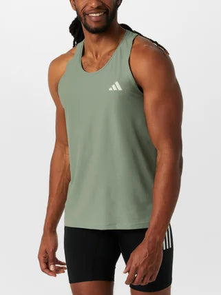 Men's Own The Run Base Tank - Lightweight Performance Workout Shirt for Running & Gym (Silver Green) - Ideal for Jogging, Training & Active Lifestyle