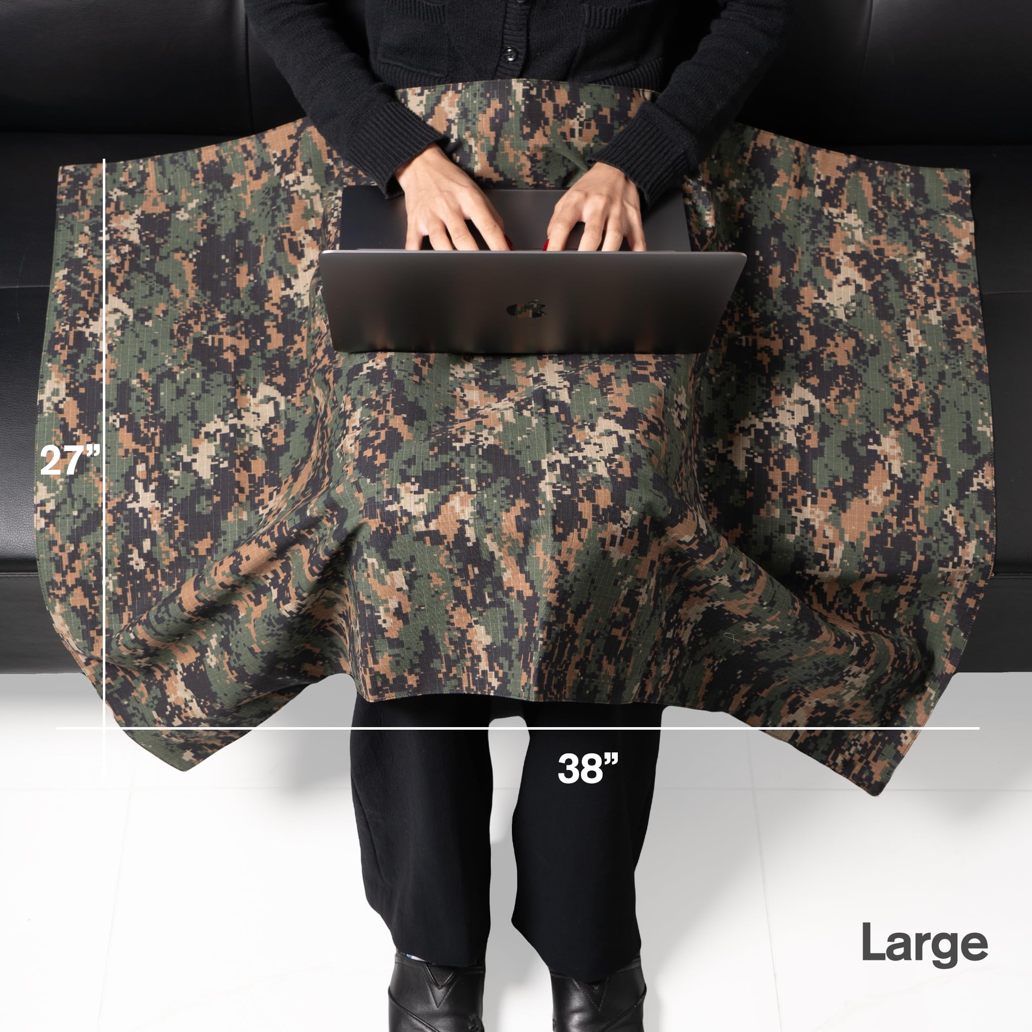 EMF Protection Lap Blanket - Large Army Camo Shield Against RF/EMF Radiation from 5G, Cell Towers, Smart Meters & Electronics | Perfect for Home, Office & Travel Use