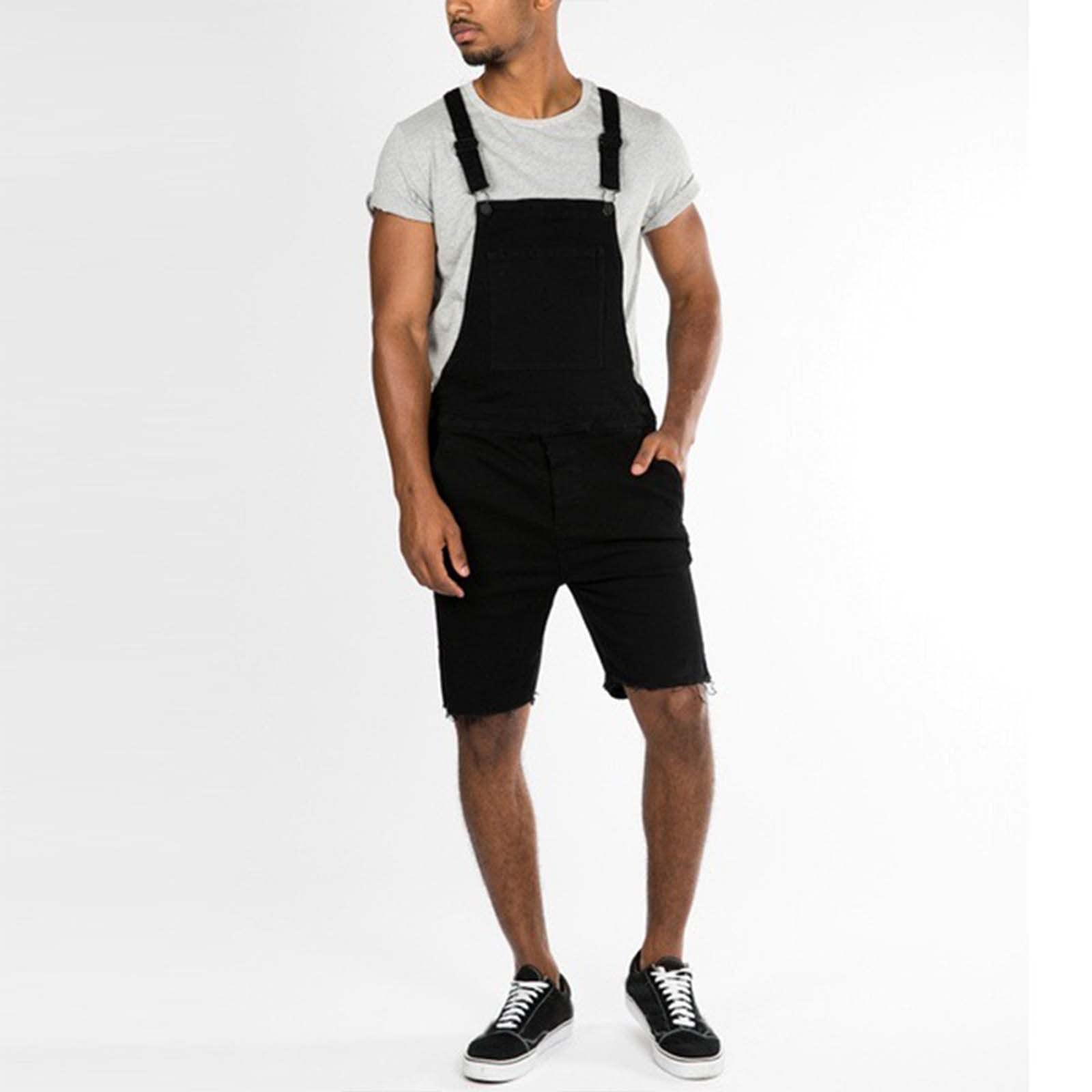 Stylish Men's Denim Overalls with Multiple Pockets - Tear-Resistant Jumpsuit for Casual Wear & Work | Perfect for Outdoor Activities, DIY Projects, and Everyday Fashion