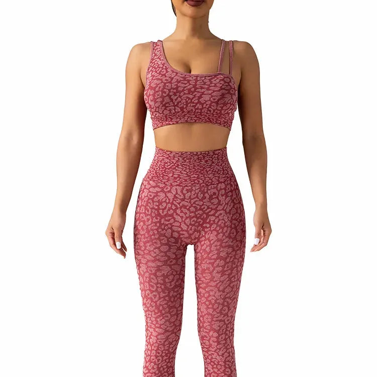**Women's Yoga Set - Seamless Leggings & Sports Bra - Gym Workout Running Fitness Clothes - Perfect for Yoga, Pilates, and Active Lifestyle**