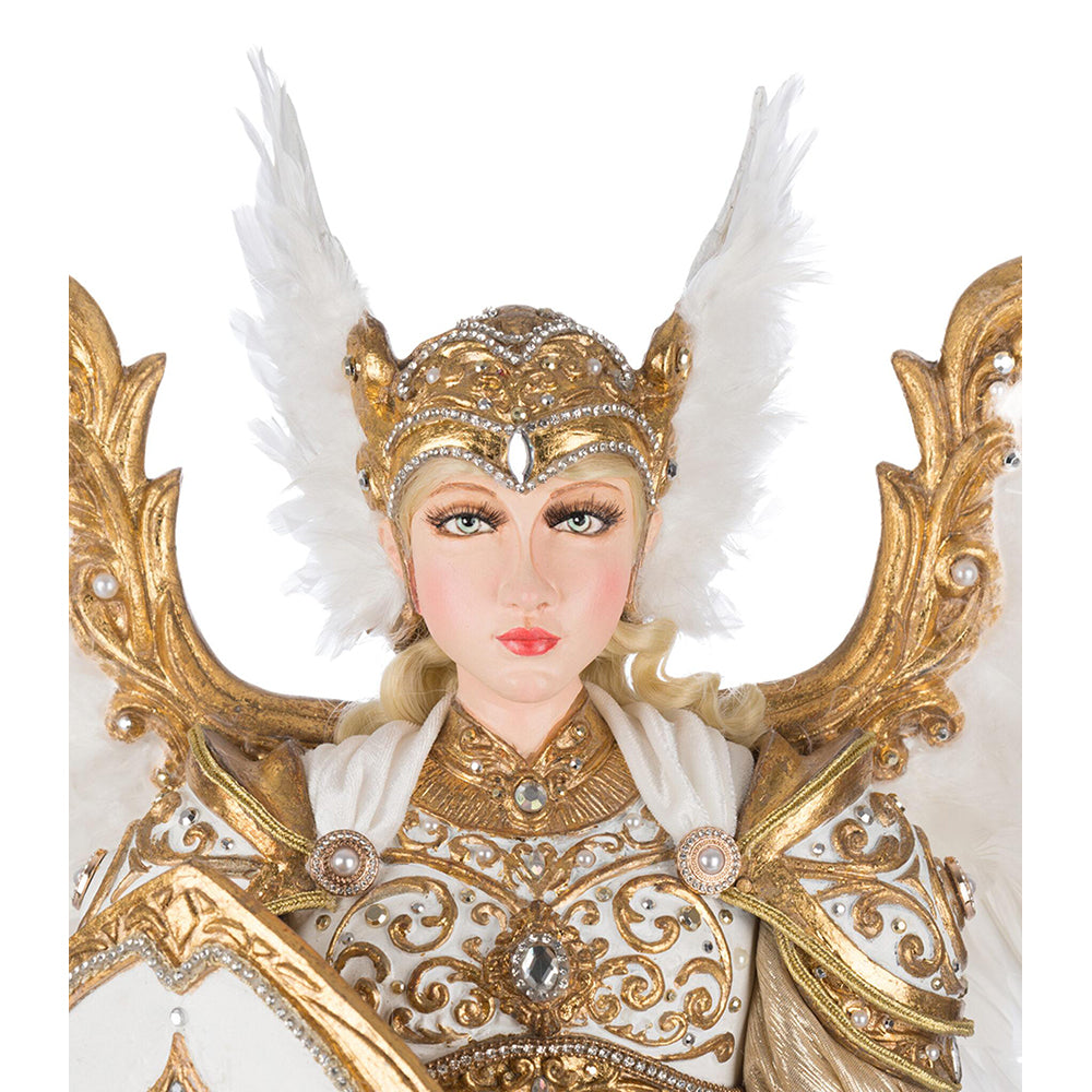 Bells of Brilliance Angel Gabriel Doll by Katherine's Collection - Handcrafted Christmas Tree Ornament & Holiday Home Decor for Nativity Scenes, Gift Giving, and Festive Celebrations