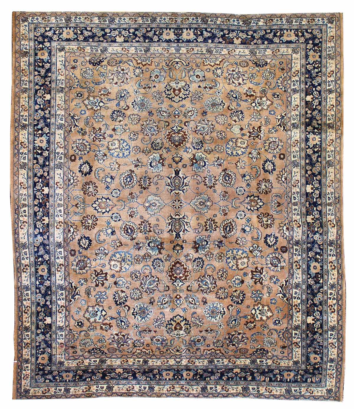 Antique Mashad Handwoven Traditional Persian Rug JF7011 - Vintage Home Decor for Living Room, Bedroom & Office