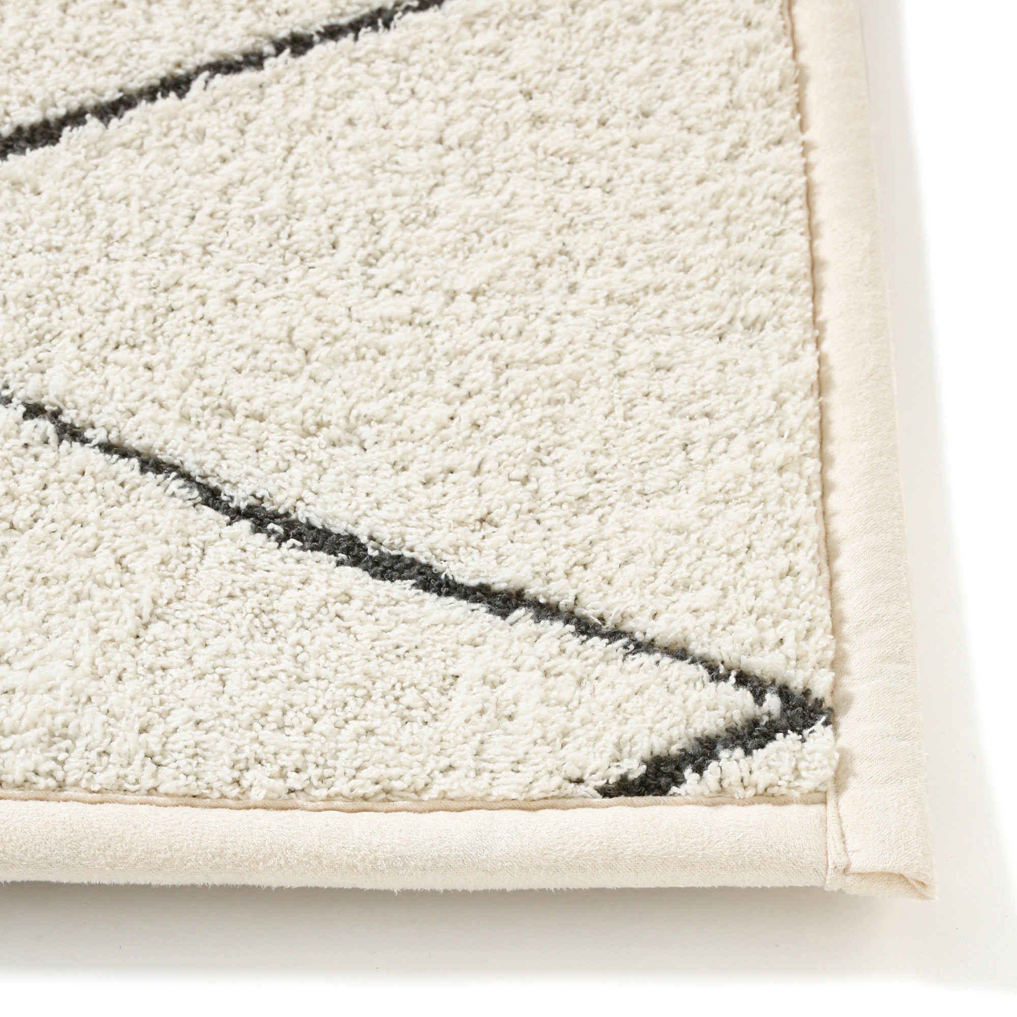 Lattice Carpet Rug Medium Ivory 190x140cm - Non-Slip Bohemian Style Area Rug for Living Room, Bedroom, Dining Room & Home Decor