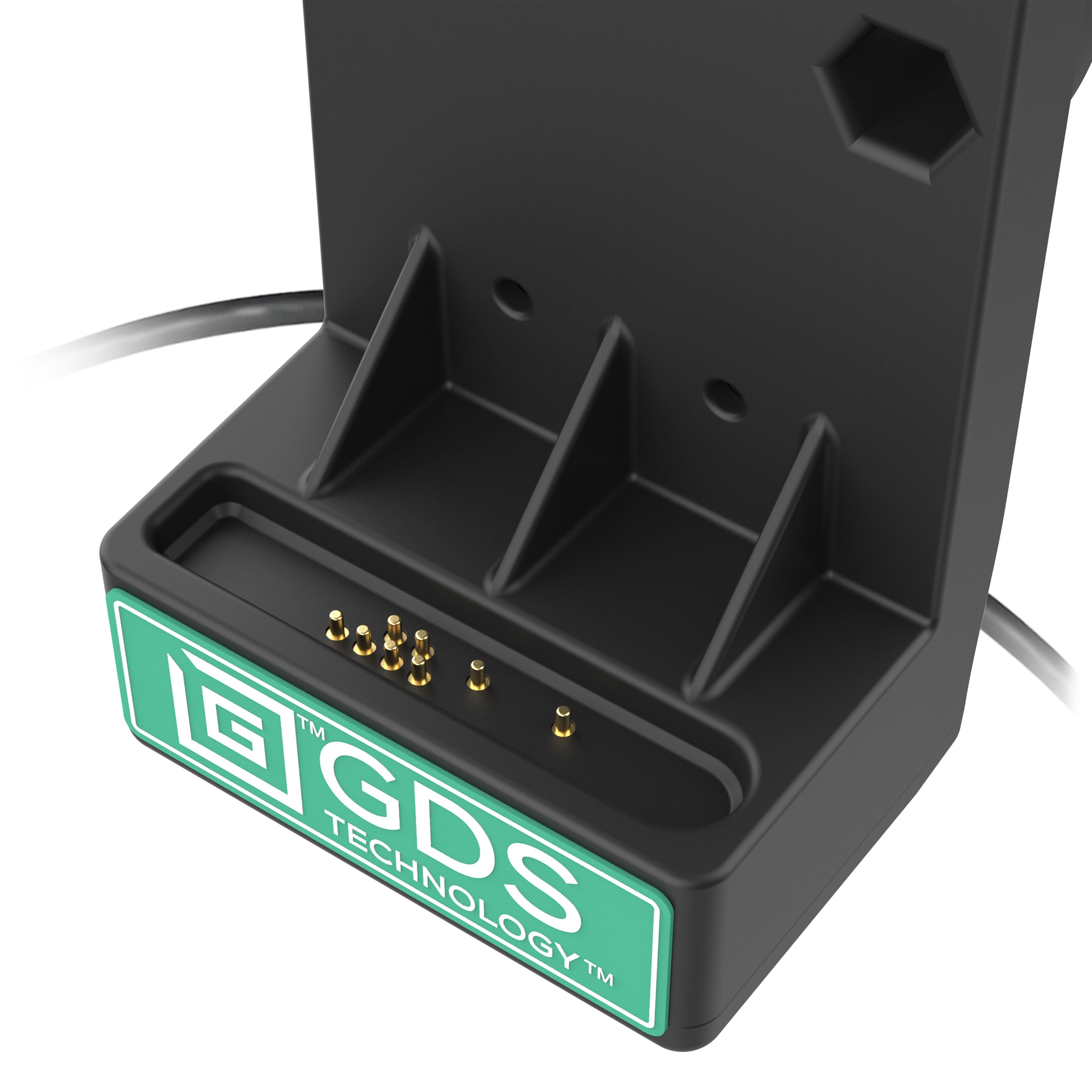 GDS® Uni Conn™ Locking Spring Loaded Power + Single USB A Dock (RAM GDS DOCKL V12 U1CPDU) - Secure Charging Station for Truck, RV & Marine Use