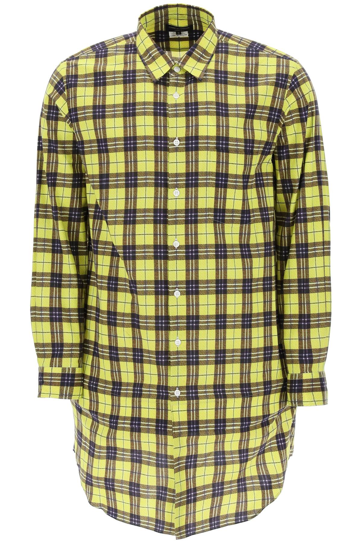 Comme des Garcons Homme Plus Check Cotton Shirt with Rigid Insert - Stylish Casual Wear for Men, Office & Date Night Outfits