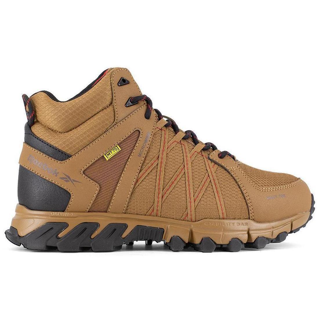 Trailgrip Alloy Toe Work Boots for Men - Coyote Brown Safety Shoes for Construction, Hiking & Outdoor Work