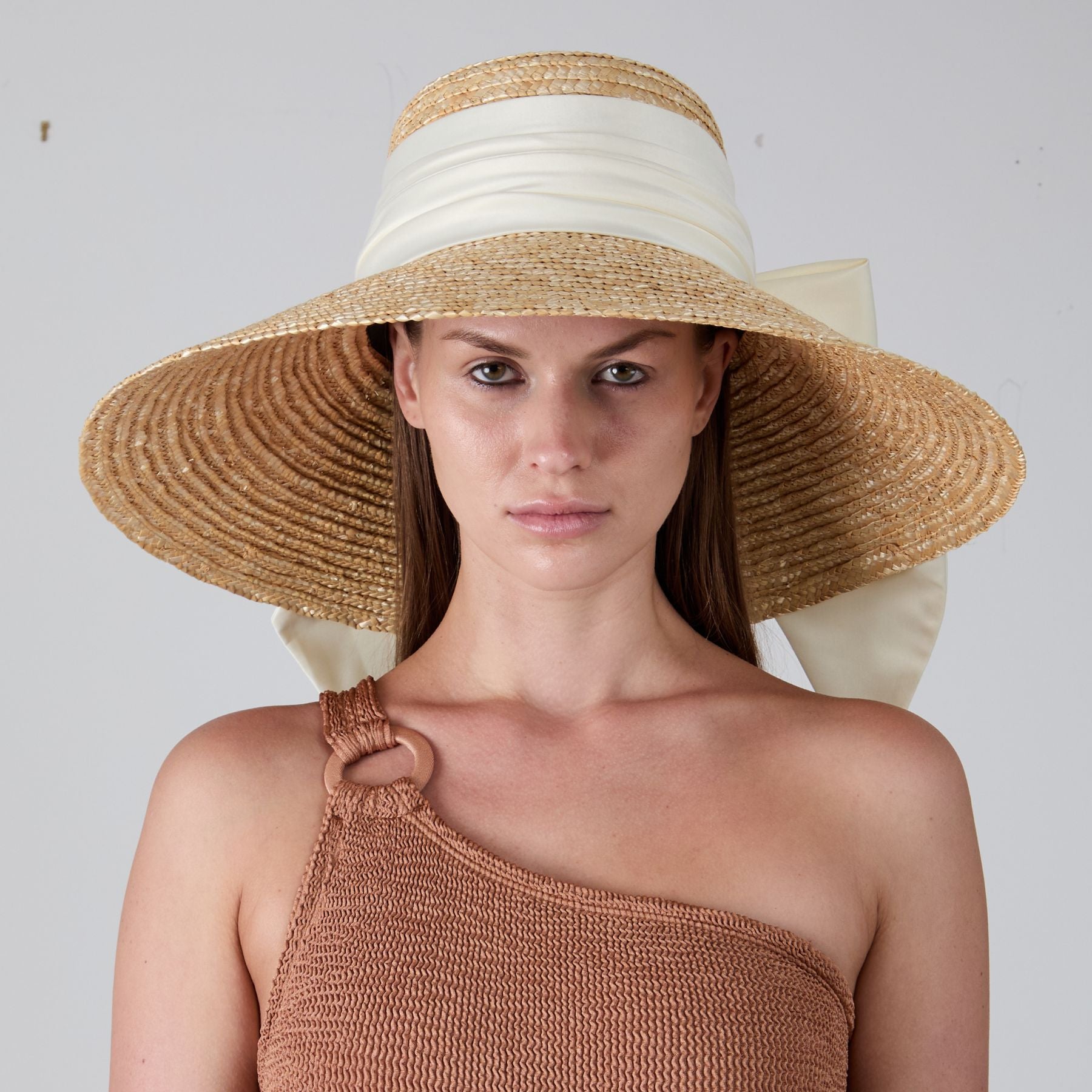 Mirabel Wide Brim Sun Hat for Women - UPF 50+ UV Protection Summer Beach Hat with Adjustable Chin Strap - Perfect for Outdoor, Travel, and Vacation