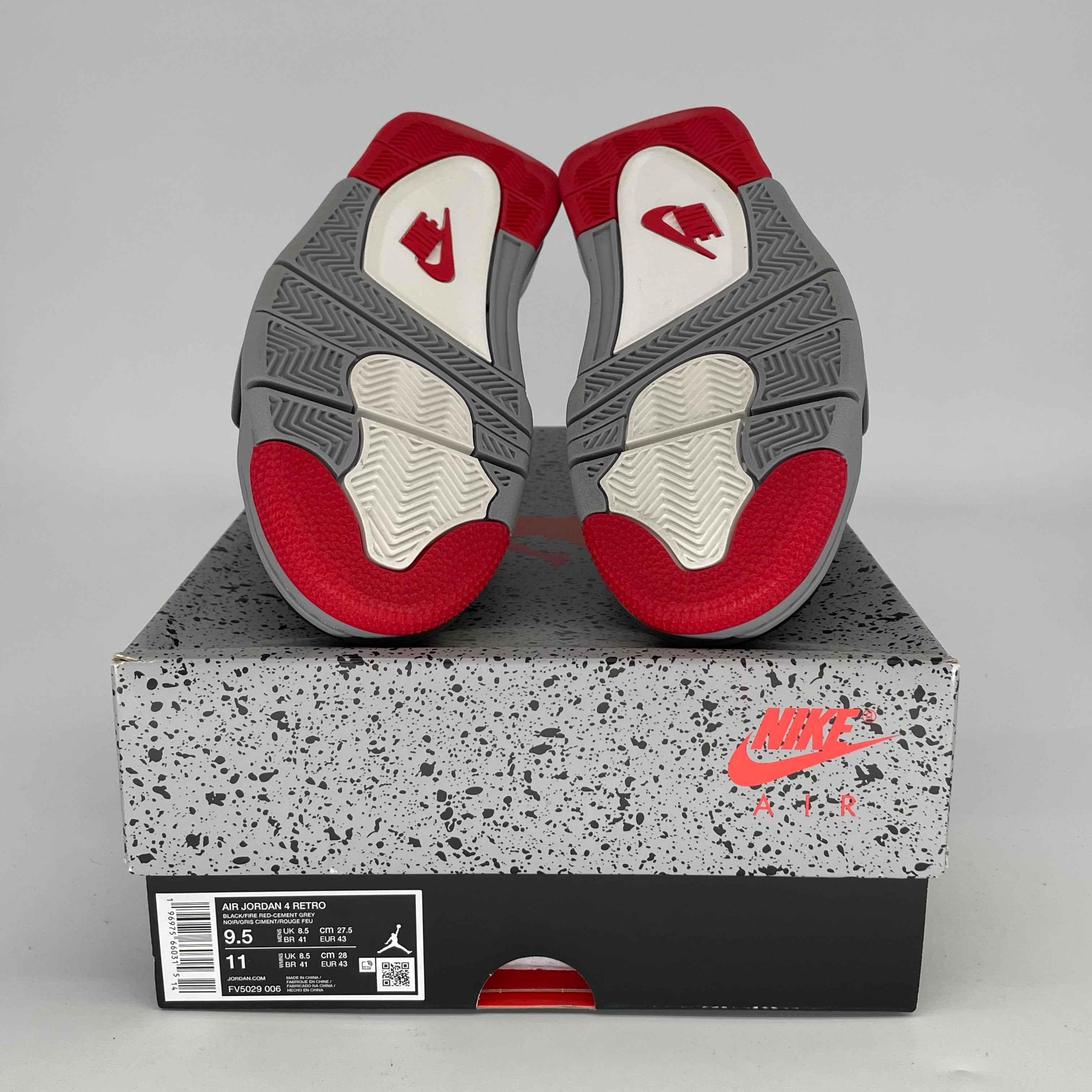 Original Air Jordan 4 Bred Reimagined Men's Basketball Shoes - Size 9.5/11W (FV5029-006) - Retro Style for Streetwear & Sneaker Collectors - Perfect for Casual Wear, Sports & Fashion Outfits