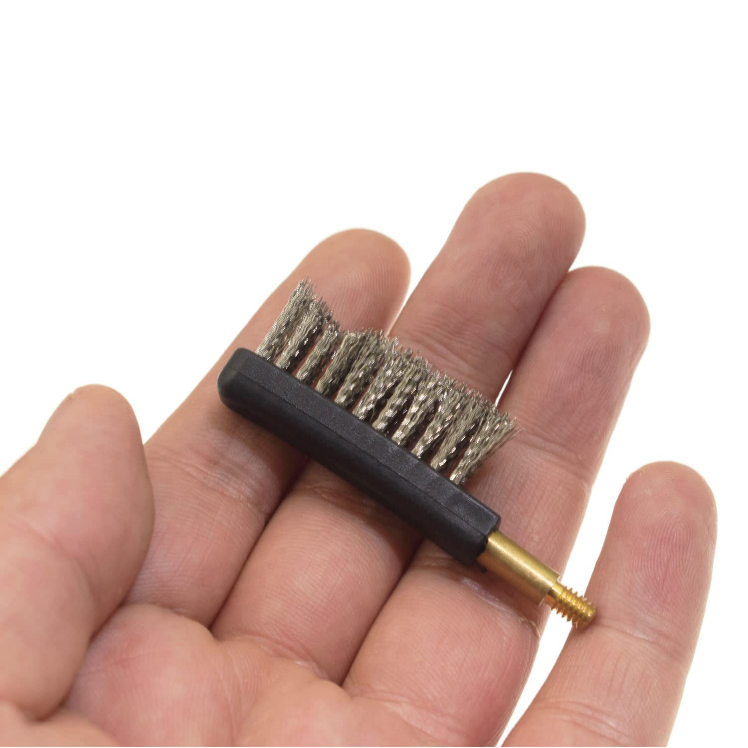 3 Pack Gun Cleaning Brush Set - Nylon, Steel & Brass Bristle Heads with 8-32 Threads for Handguns, Shotguns & Rifles | Perfect for Firearm Maintenance, Bore Cleaning & Range Day Prep