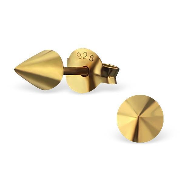14K Gold Plated Sterling Silver Cone Earrings for Women - Elegant Dangle Drop Earrings for Party, Wedding & Everyday Wear