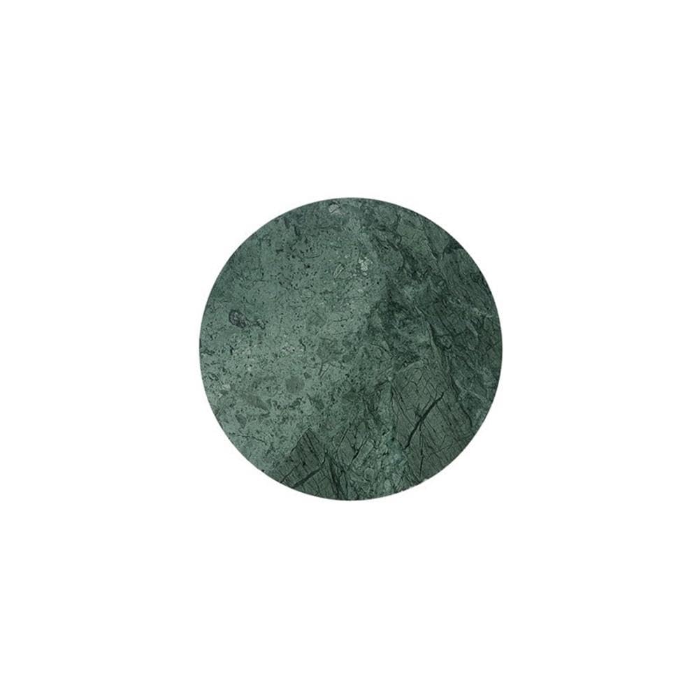 Powell Furniture Linon Henny Gold & Green Metal and Marble Side Table - Elegant Accent Table for Living Room, Patio, or Bedroom Decor