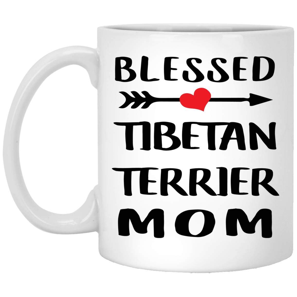 Blessed Tibetan Terrier Mom Coffee Mug - 11 Oz White Ceramic Cup - Funny Dog Lover Gift for Women - Christmas 2024 Present - Perfect for Tea, Coffee & Office Use