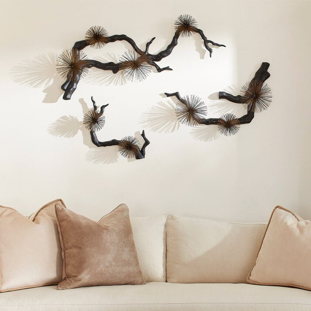Cyan Design 11436 Ichiyo Tree Branch Wall Decor - Black with Gold Accents - Large Modern Sculptural Art - Perfect for Living Room, Bedroom, or Office Decor