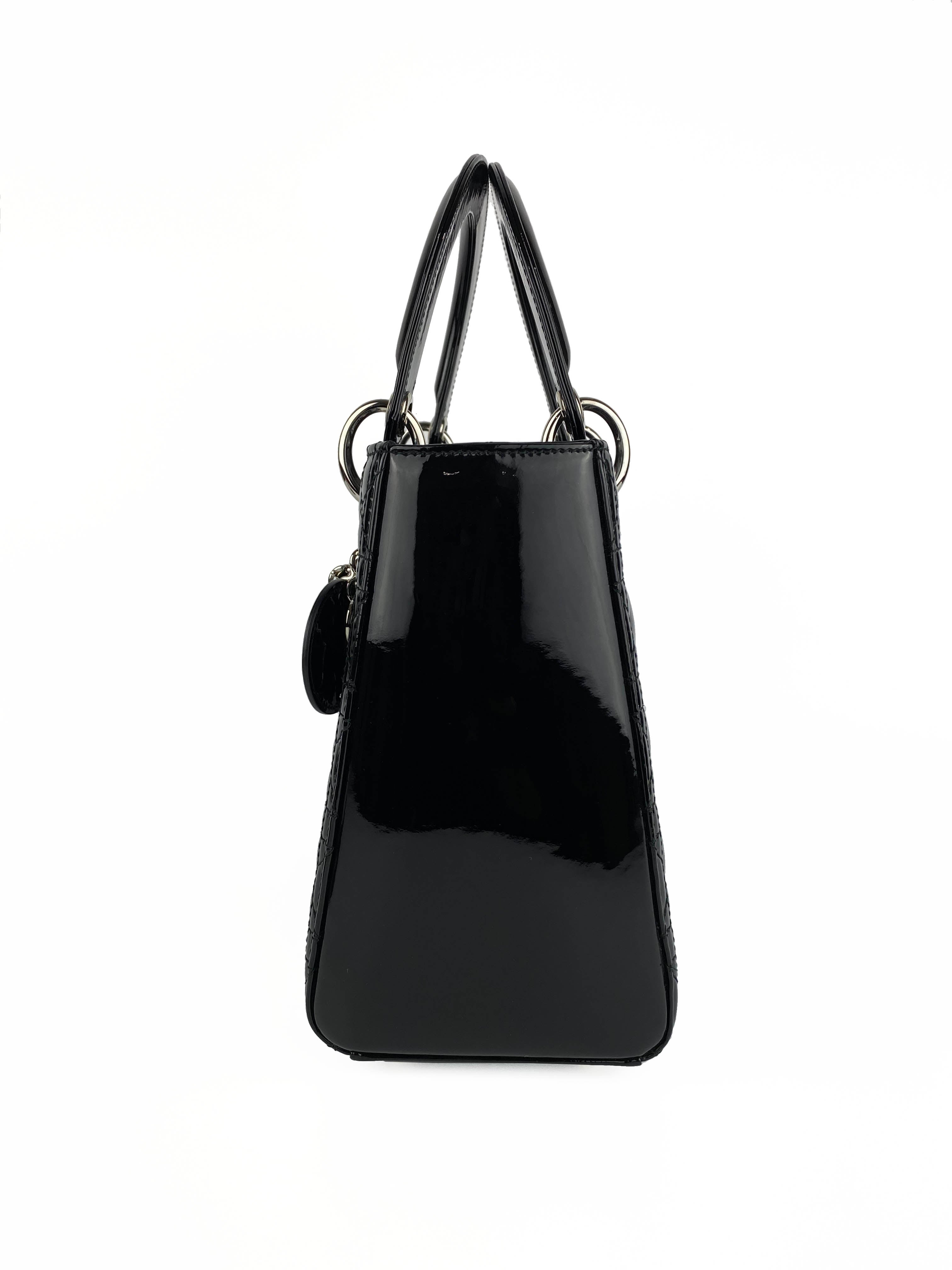 Christian Dior Medium Black Lady Dior Handbag - Luxury Designer Shoulder Bag for Women | Perfect for Parties, Weddings & Evening Events