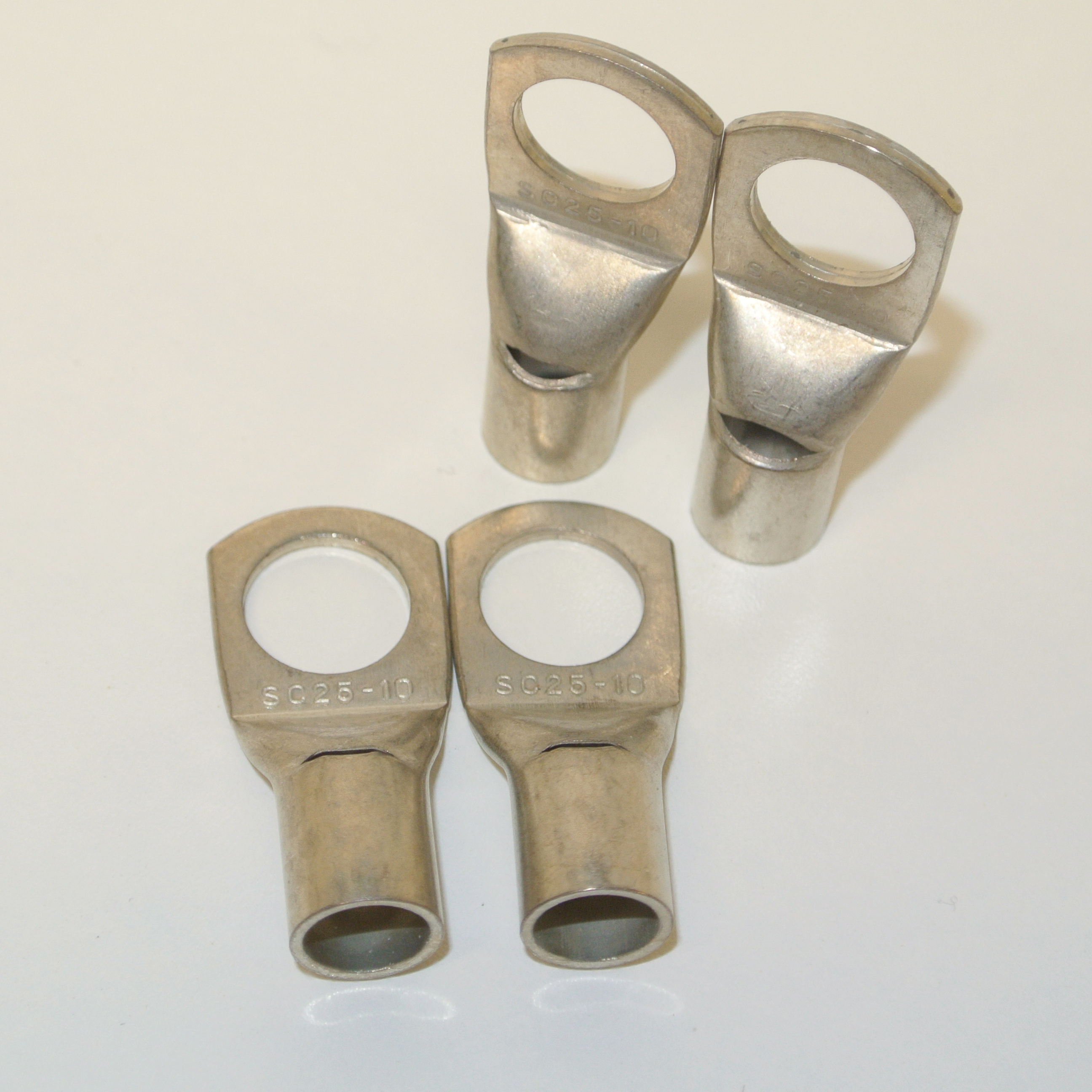 VC25-8 Copper Tin Coated Cable Lug (25mm²) - Pack of 4 - Heavy Duty Electrical Connectors for Automotive, Marine & Solar Applications