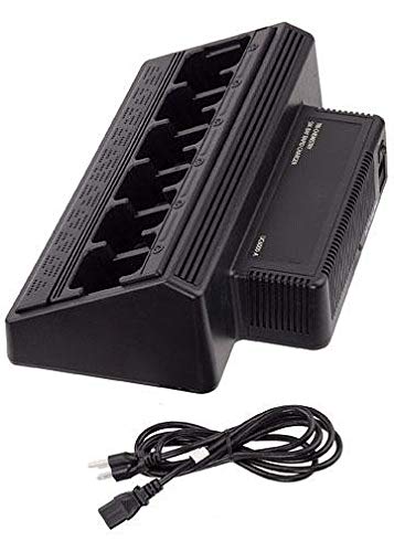 Universal Rapid Six-Bay Drop-in Charger for Motorola A12 with Built-in Power Supply | Fast Charging Station for Home, Office & Retail Stores