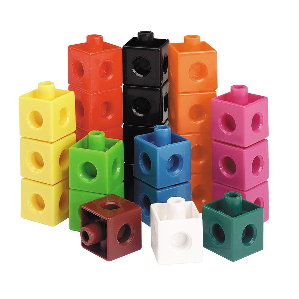 Learning Resources Snap Cubes - 1000 Piece Educational Math Manipulatives for Kids, Classroom & Homeschool STEM Activities, Counting Blocks for Early Math Skills