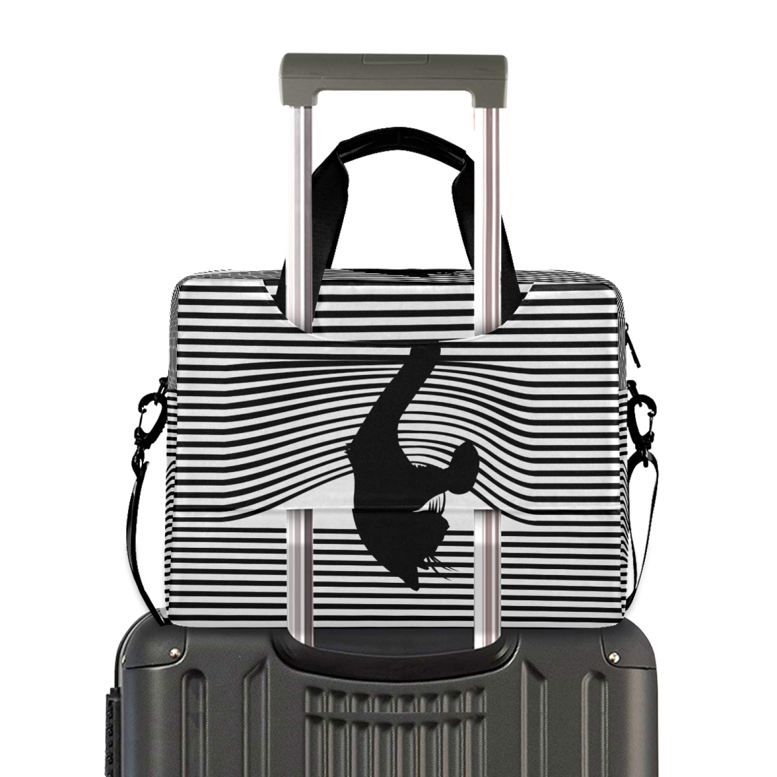 Stylish 13-15.6 Inch Polyester Laptop Bag with Trendy Pattern - Durable Computer Carrying Case for MacBook, Dell, HP - Perfect for Work, School & Travel